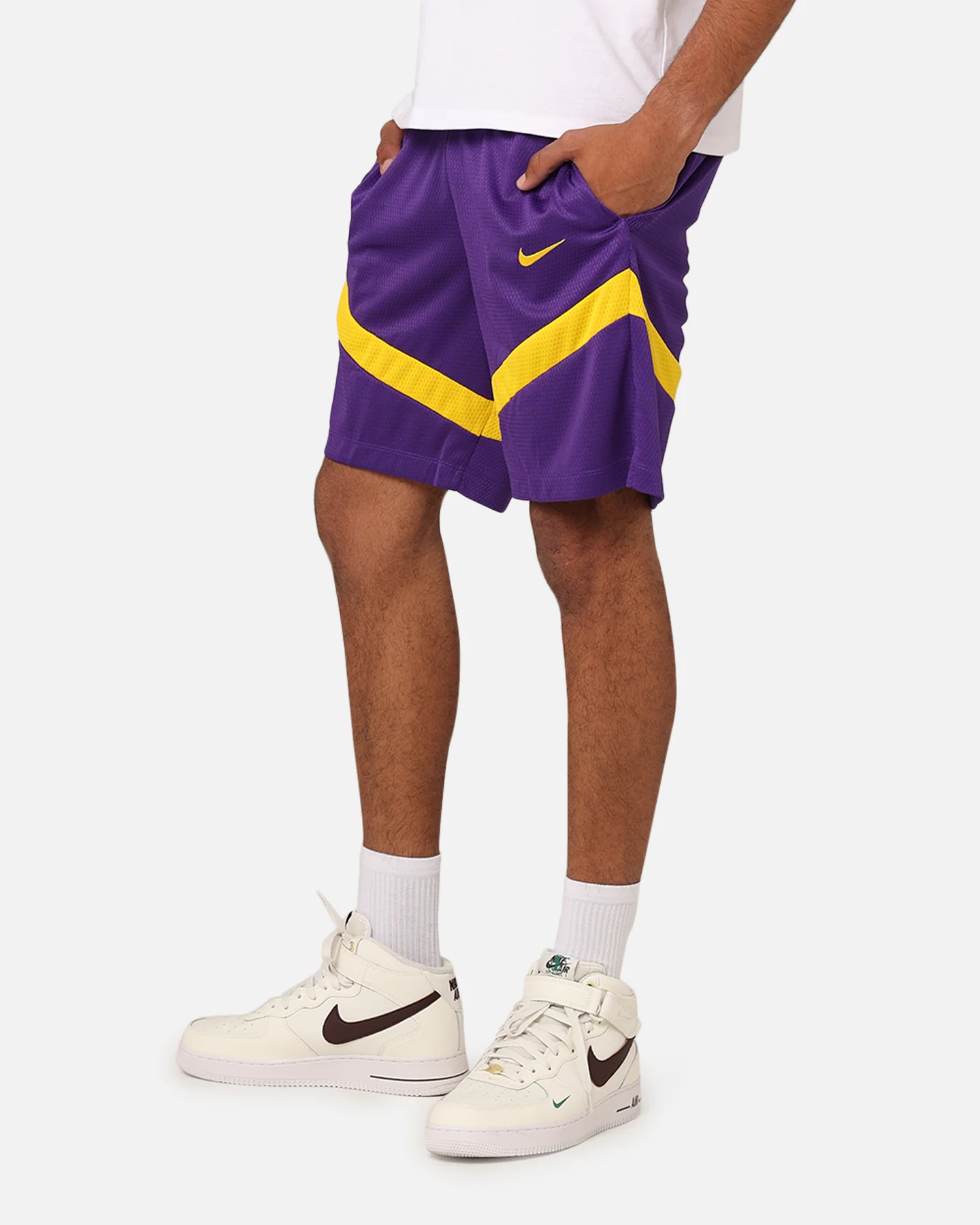 Nike Los Angeles Lakers Dri-FIT Practice Icon+ Shorts Field Purple - Image 6