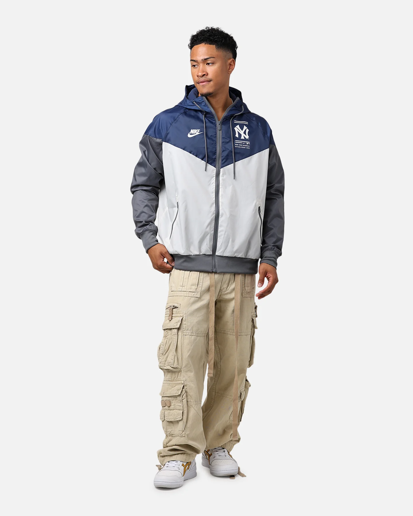 Nike New York Yankees Cooperstown Windrunner Jacket Midnight Navy/Light Bone - Image 3