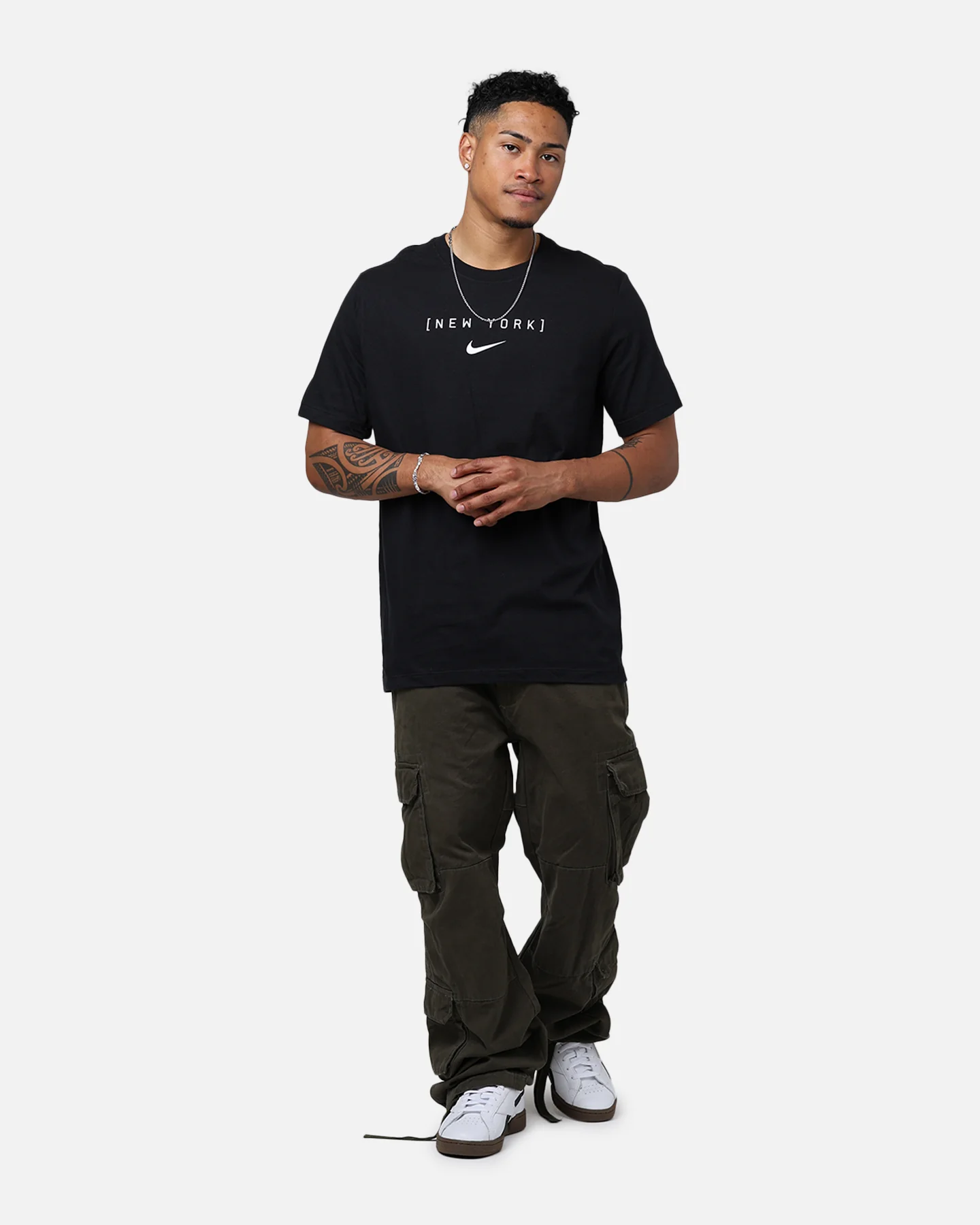 Nike New York Yankees Large Logo Back T-Shirt Black - Image 3