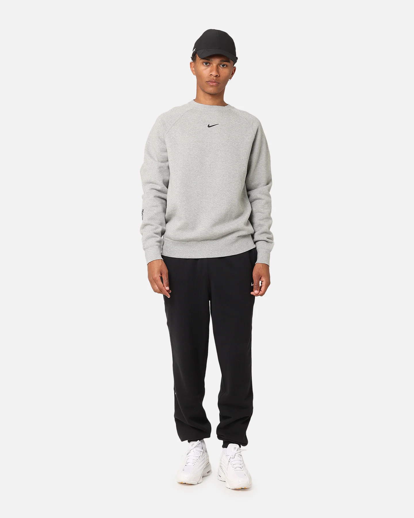 Nike Nocta Fleece Crewneck Dark Grey Heather - Image 2