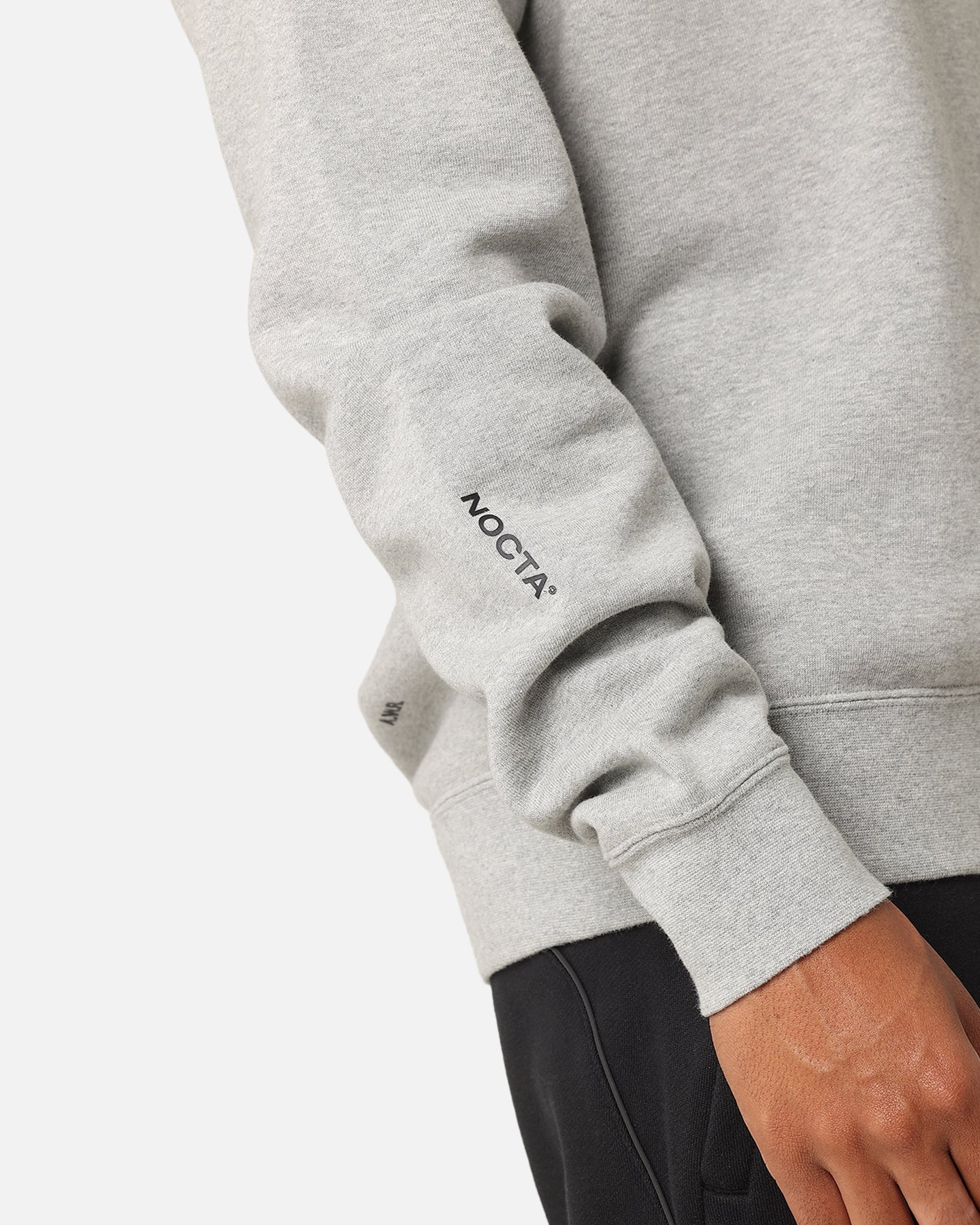 Nike Nocta Fleece Crewneck Dark Grey Heather - Image 6