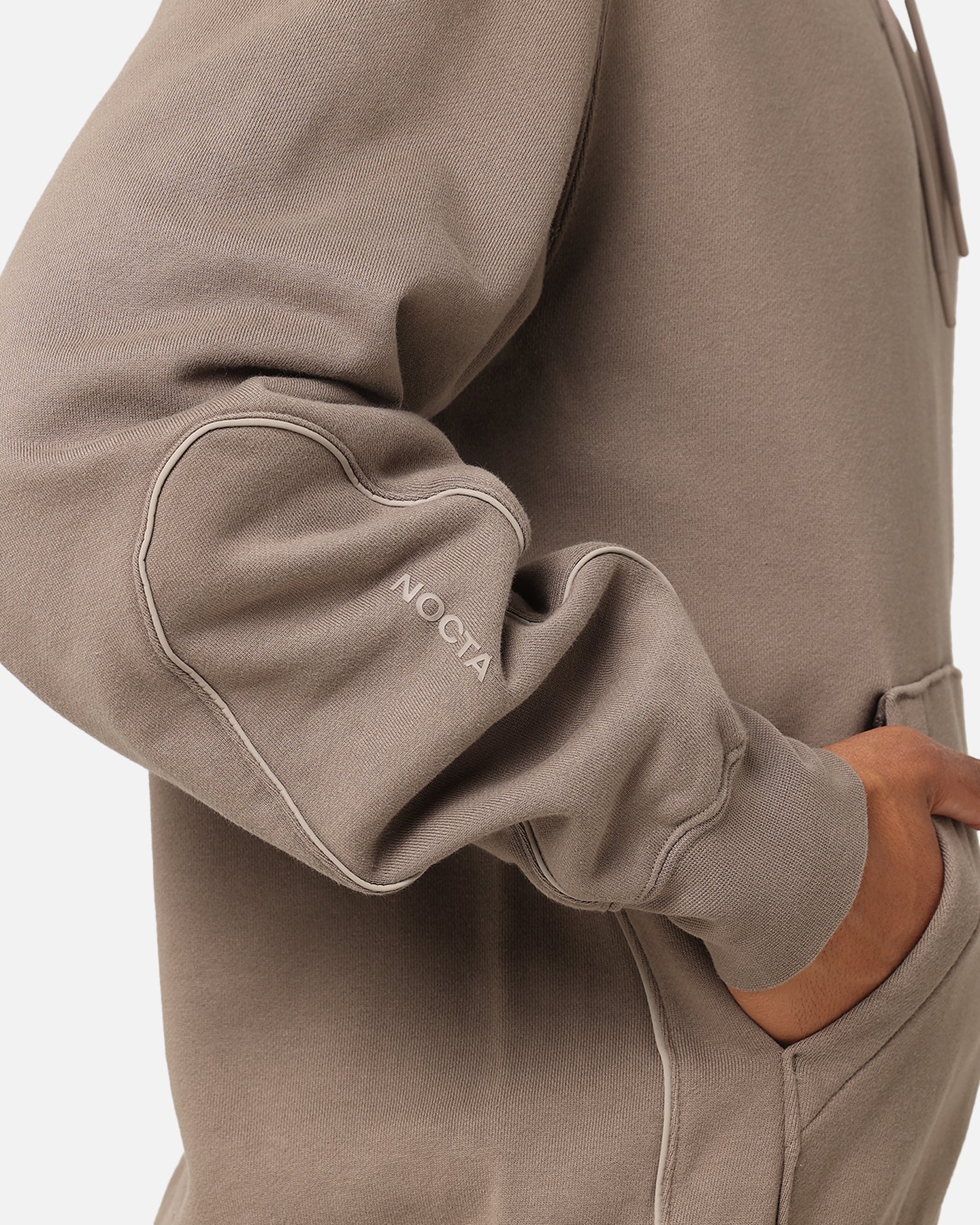 Nike Nocta Fleece Hoodie Olive Grey - Image 6
