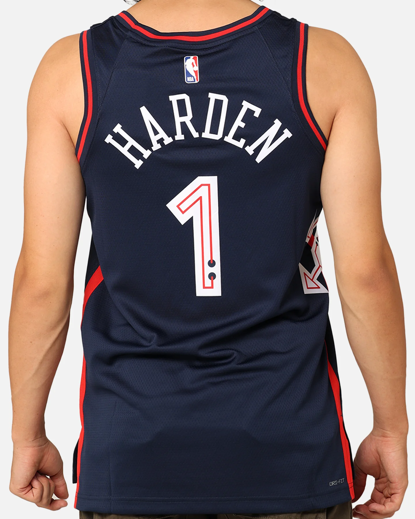 Nike Philadelphia 76ers James Harden City Edition 2023/24 Dri-FIT Swingman Jersey College Navy - Image 5