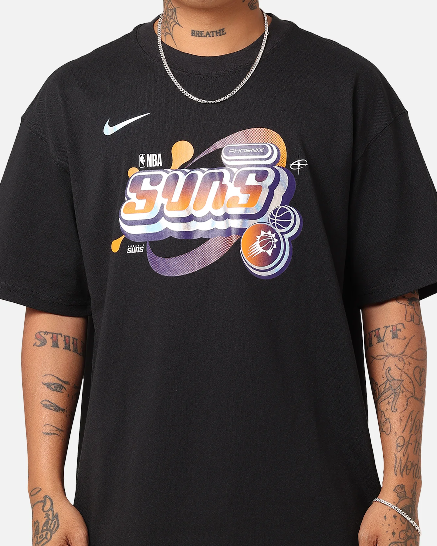 Nike Phoenix Suns NBA Max90 Courtside T-Shirt Black - Image 4