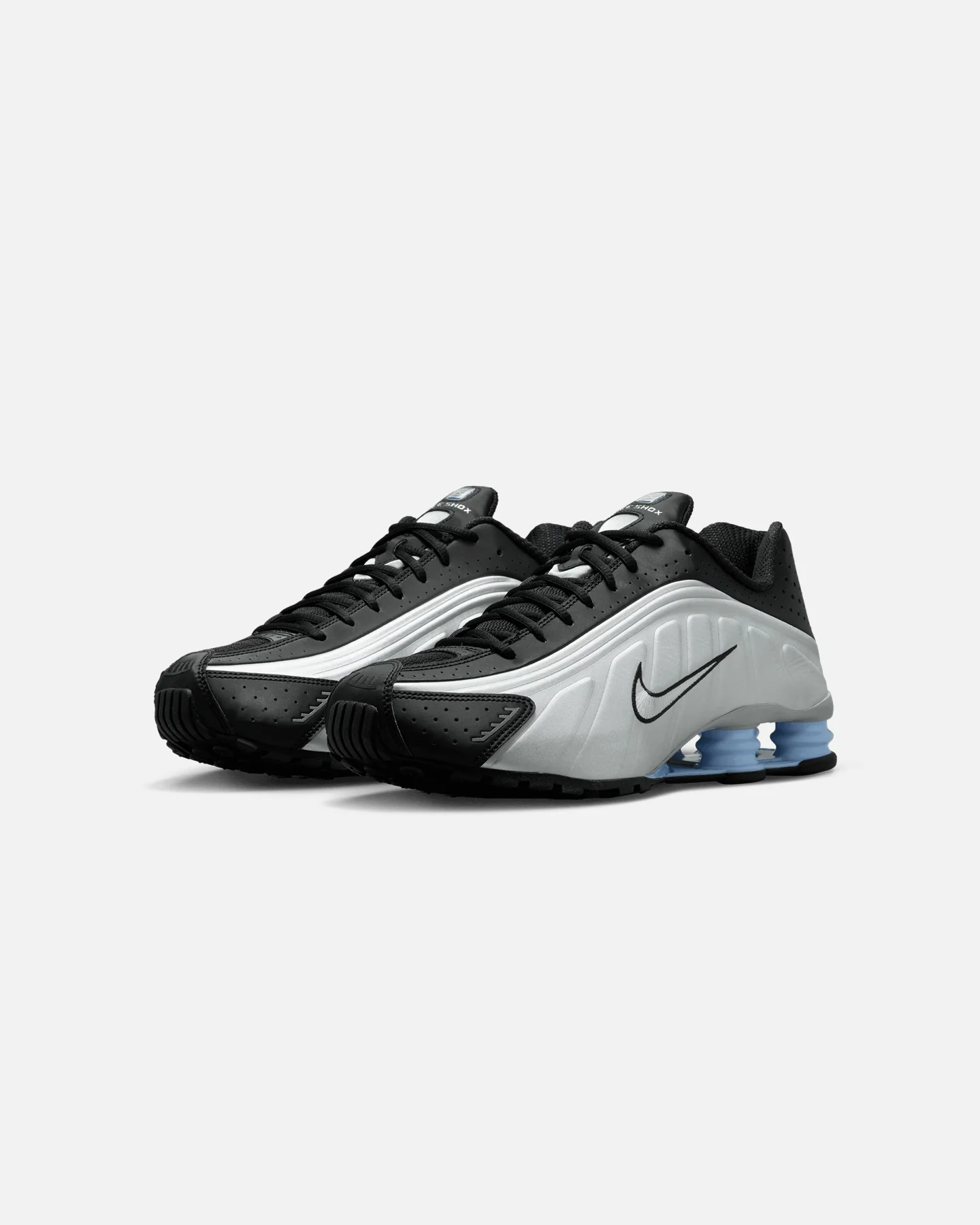 Nike Shox R4 Metallic Silver/Black - Image 2