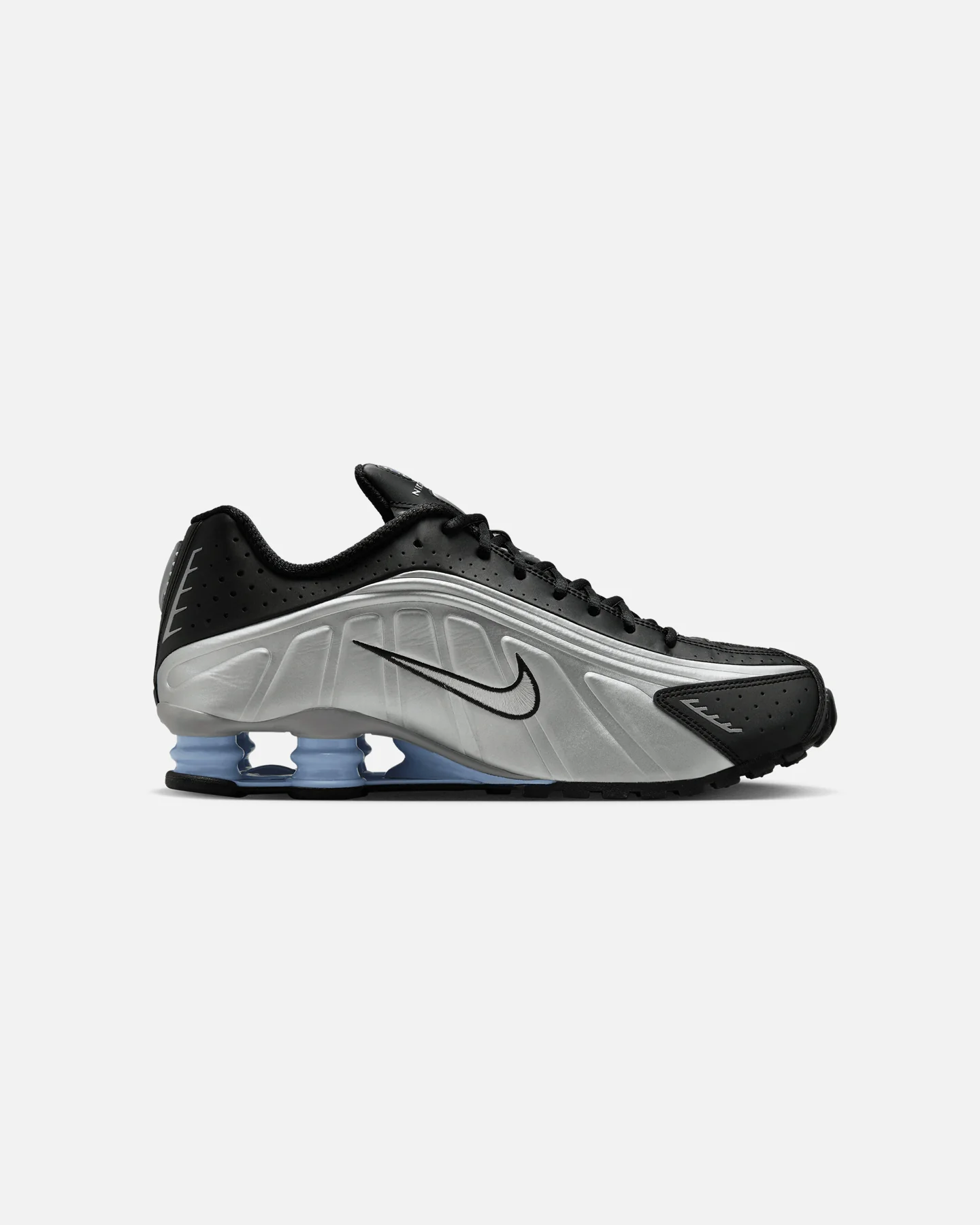 Nike Shox R4 Metallic Silver/Black - Image 4