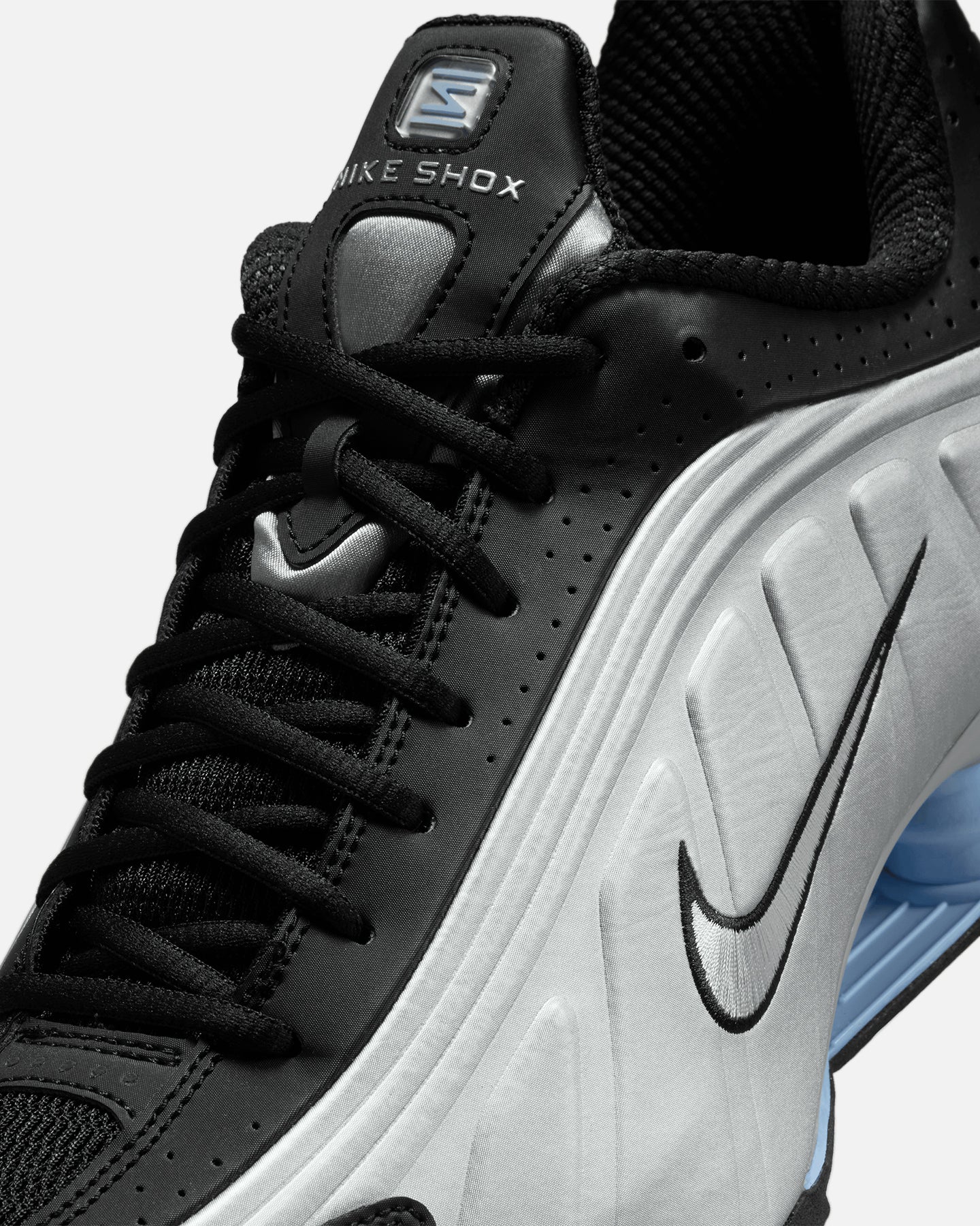 Nike Shox R4 Metallic Silver/Black - Image 6