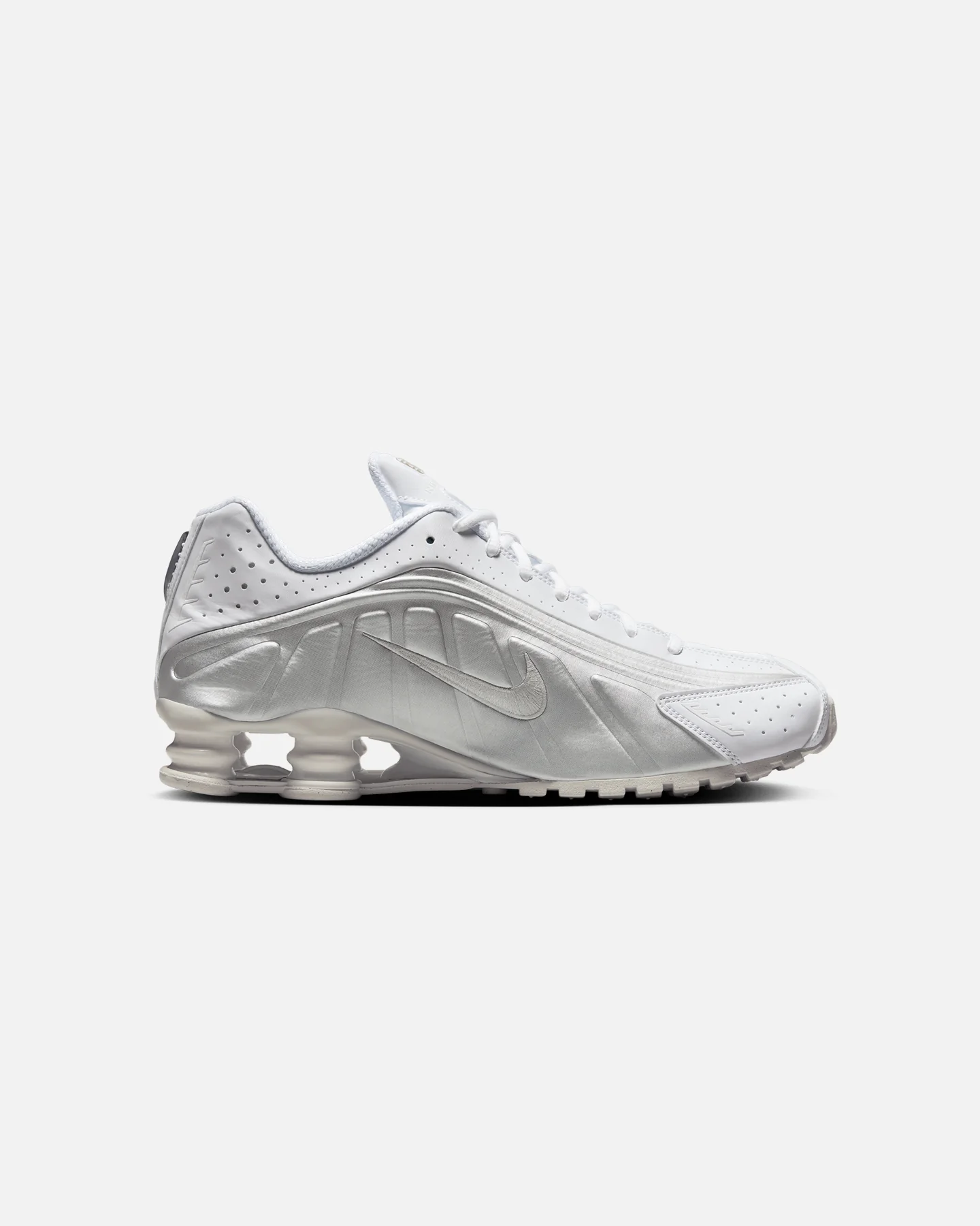 Nike Shox R4 White/Metallic Silver - Image 4