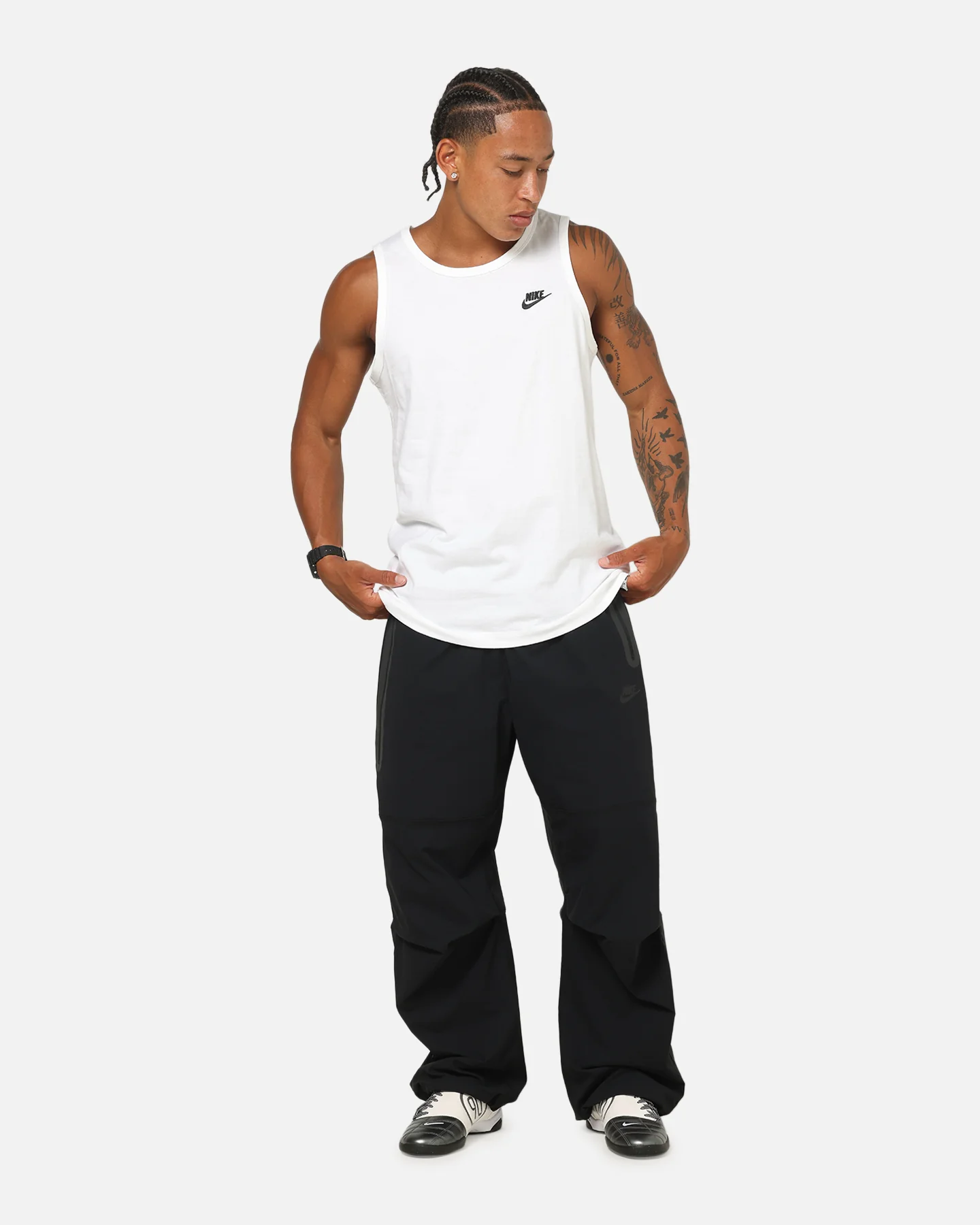 Nike Sportswear Club Tank White/Black - Image 2