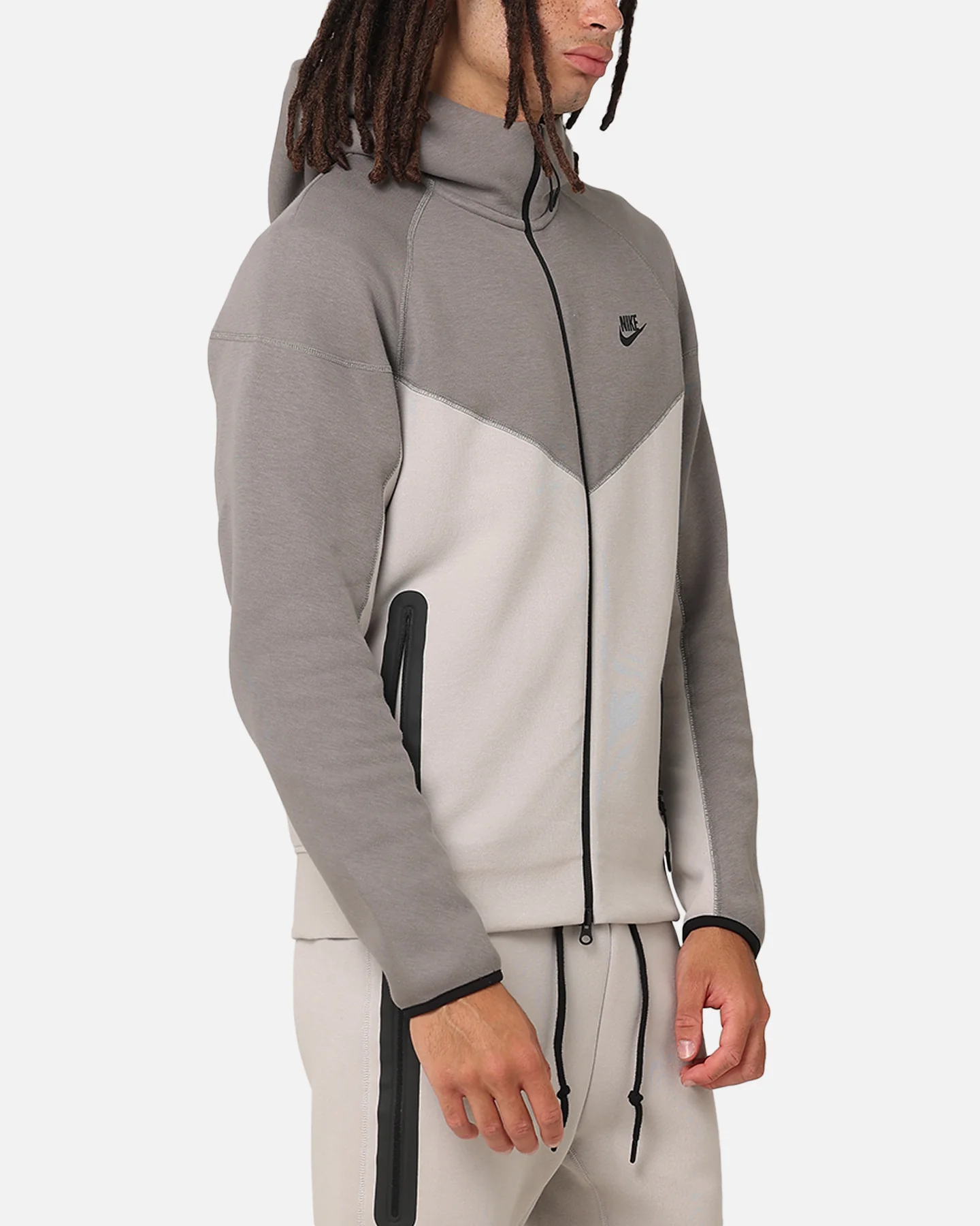 Nike Sportswear Tech Fleece Windrunner Full Zip Hoodie Lt Iron Ore/Flat Pewter/Black - Image 4