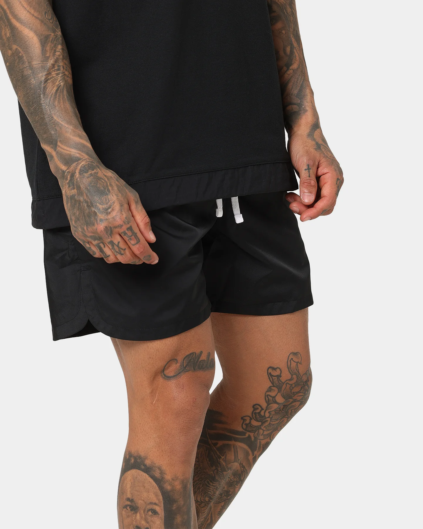 Nike Sportswear Woven Flow Shorts Black/White - Image 3