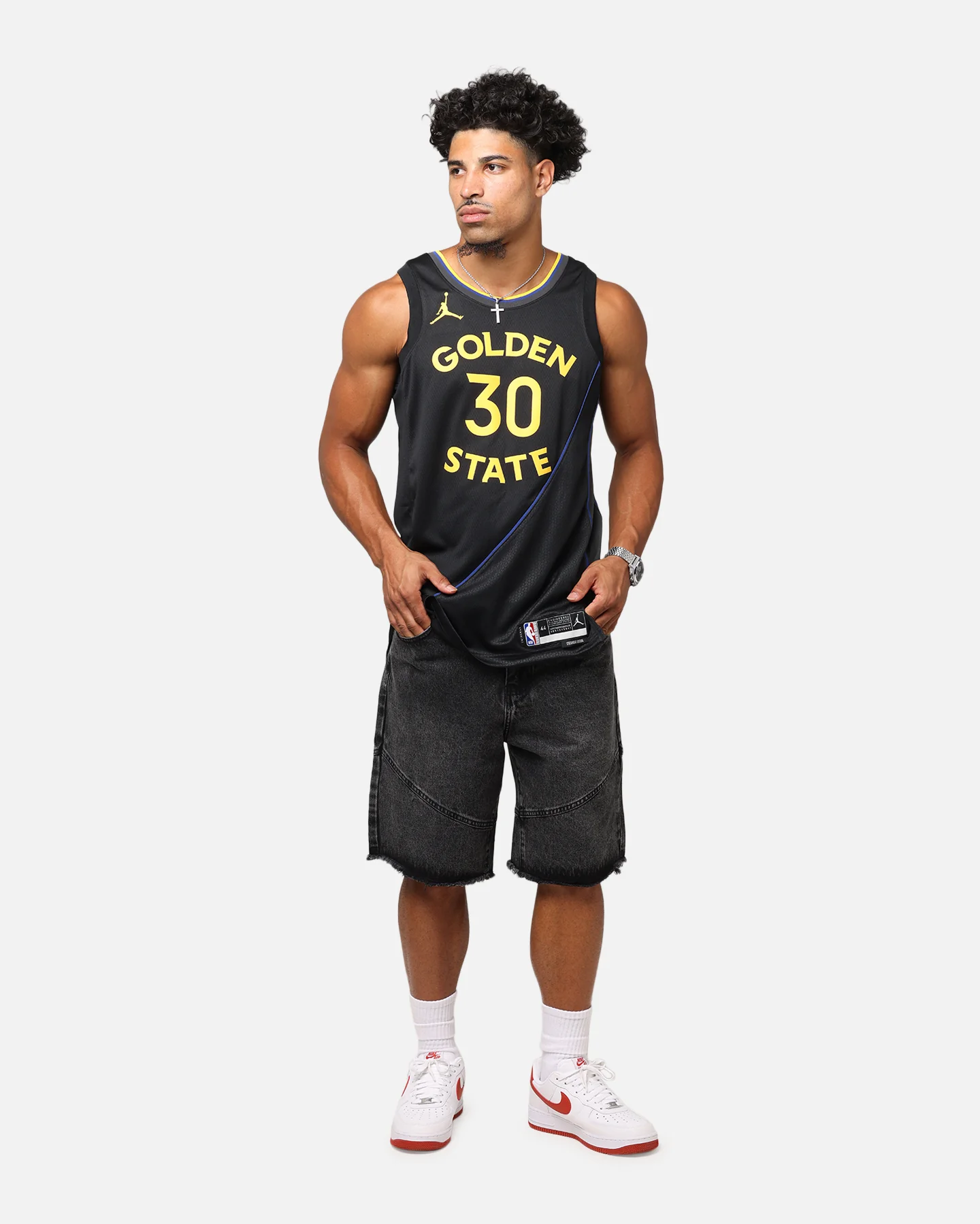 Nike Stephen Curry Golden State Warriors #30 Statement Edition 2024/25 Nike Dri-Fit NBA Swingman Jersey Black - Image 3