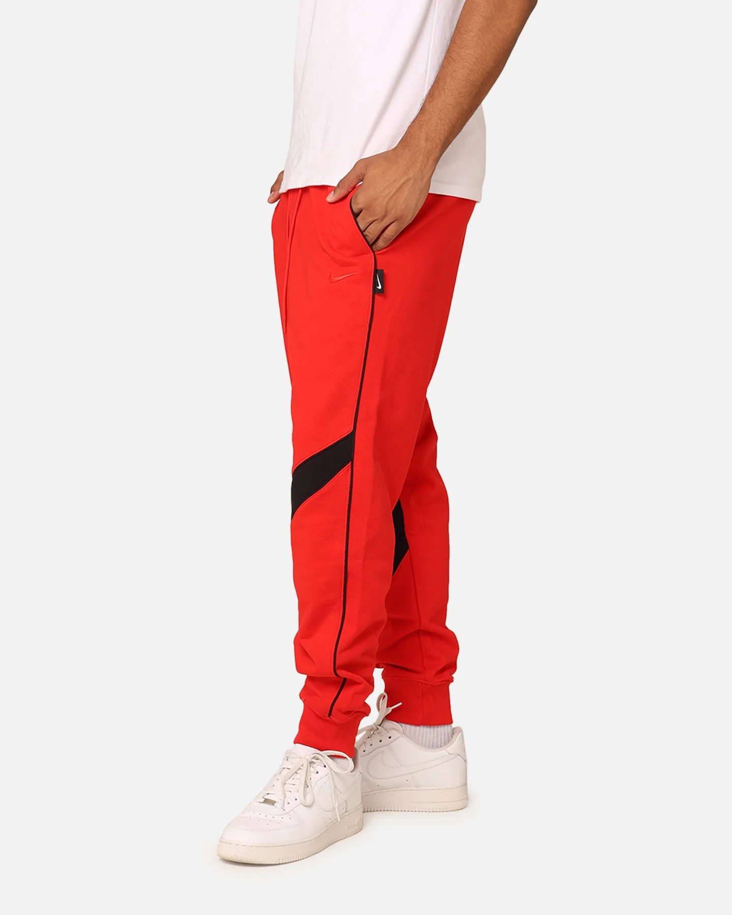 Nike Swoosh Fleece Track Pants University Red/Black - Image 6