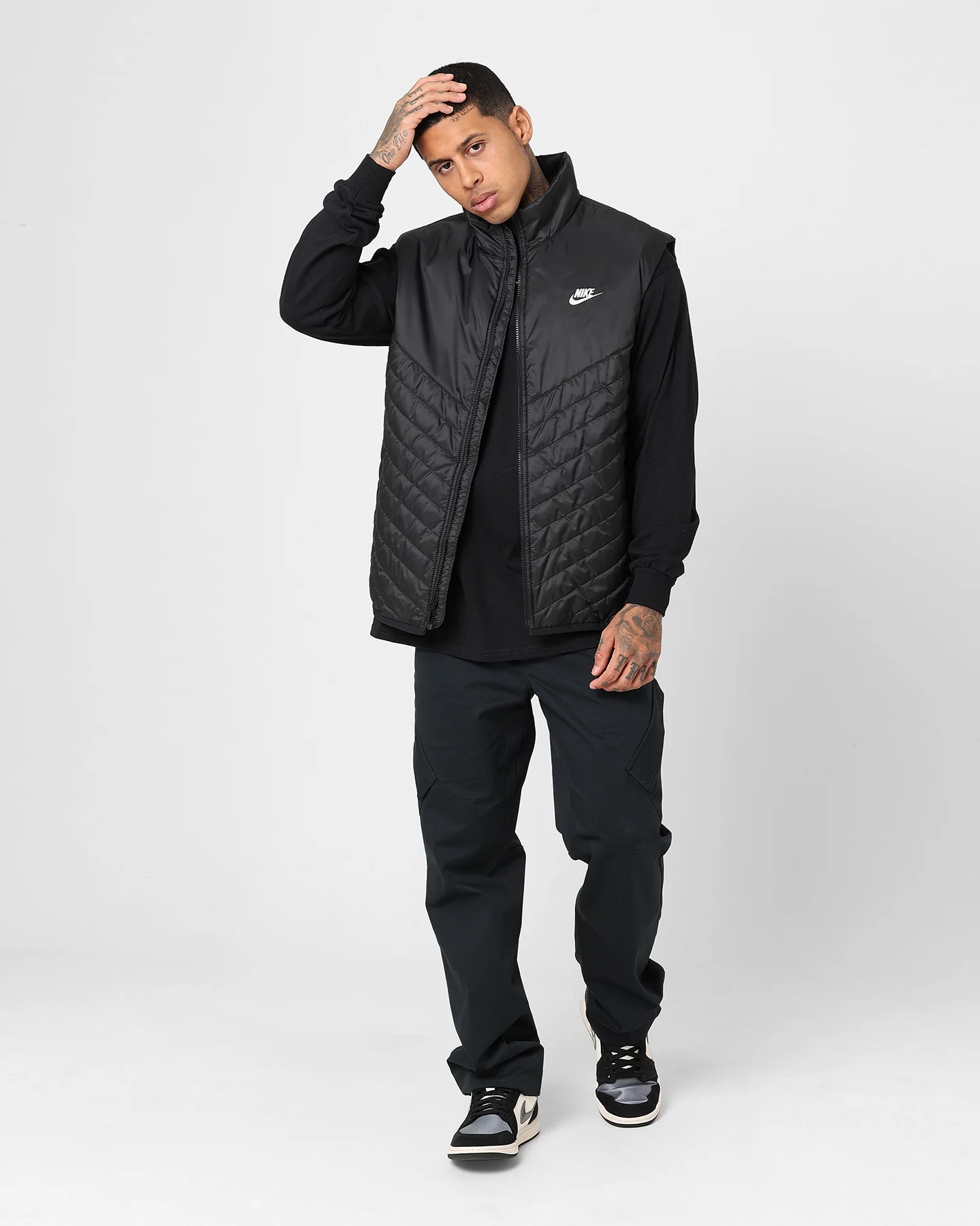 Nike Therma-FIT Windrunner Midweight Puffer Vest Black/Black/Sail - Image 2
