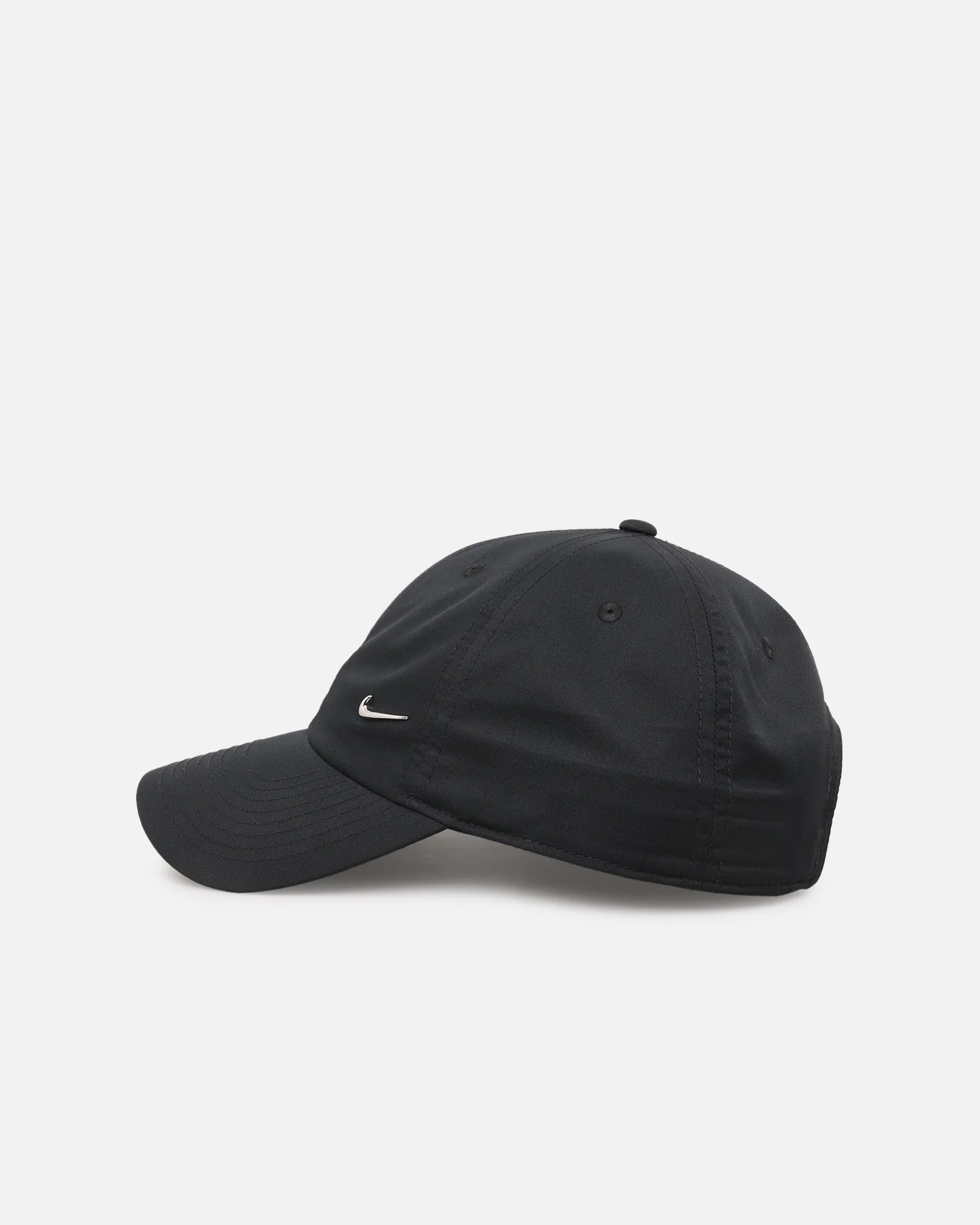 Nike Unstructured Dri-Fit Club Metal Swoosh Strapback Cap Black/Silver - Image 4