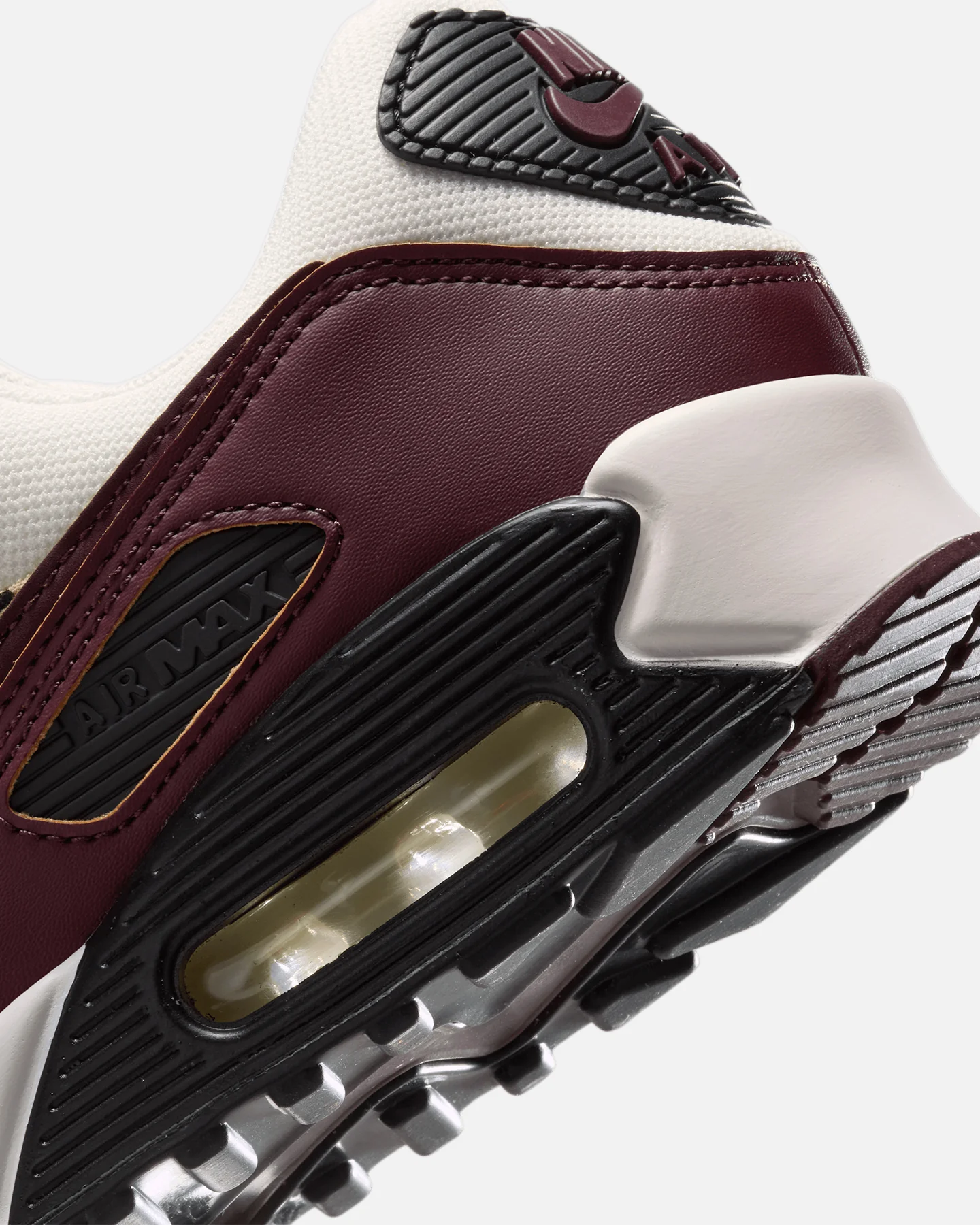 Nike Women's Air Max 90 Sail/Burgundy Crush/Black - Image 8