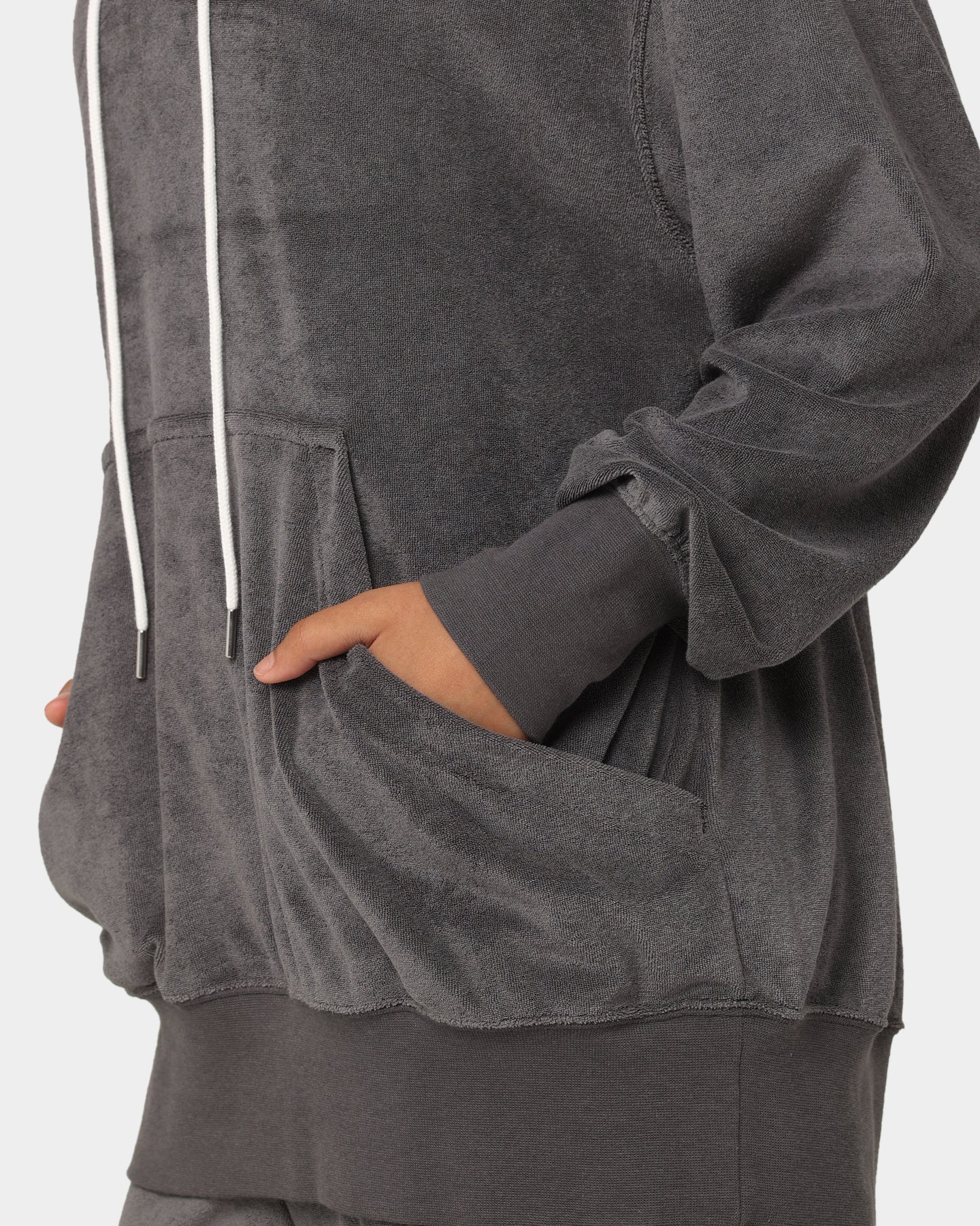 Nike Women's Nike Sportswear French Terry Oversized Pullover Hoodie Anthracite/Black - Image 7