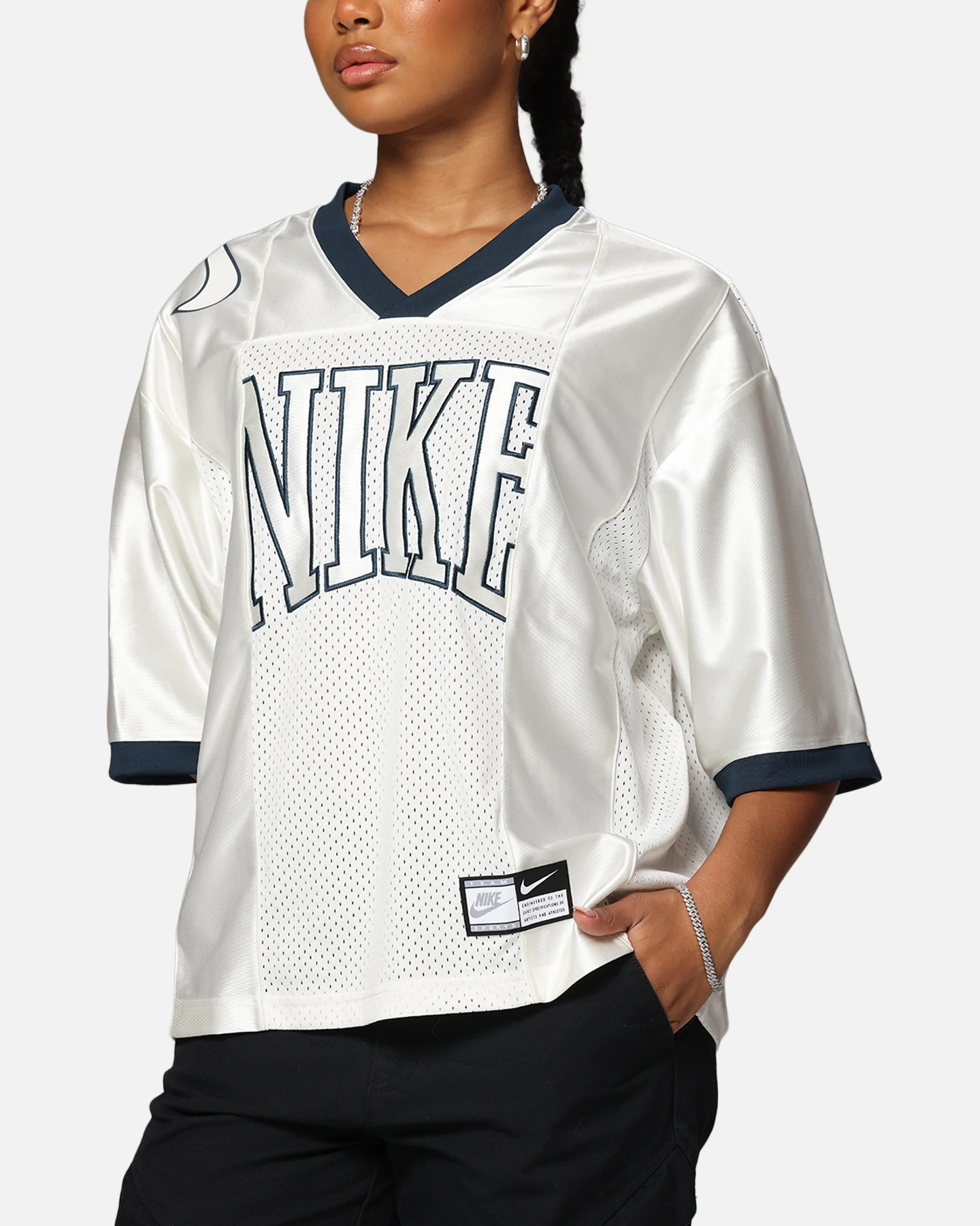 Nike Women's Oversized Graphic Jersey Sail - Image 7