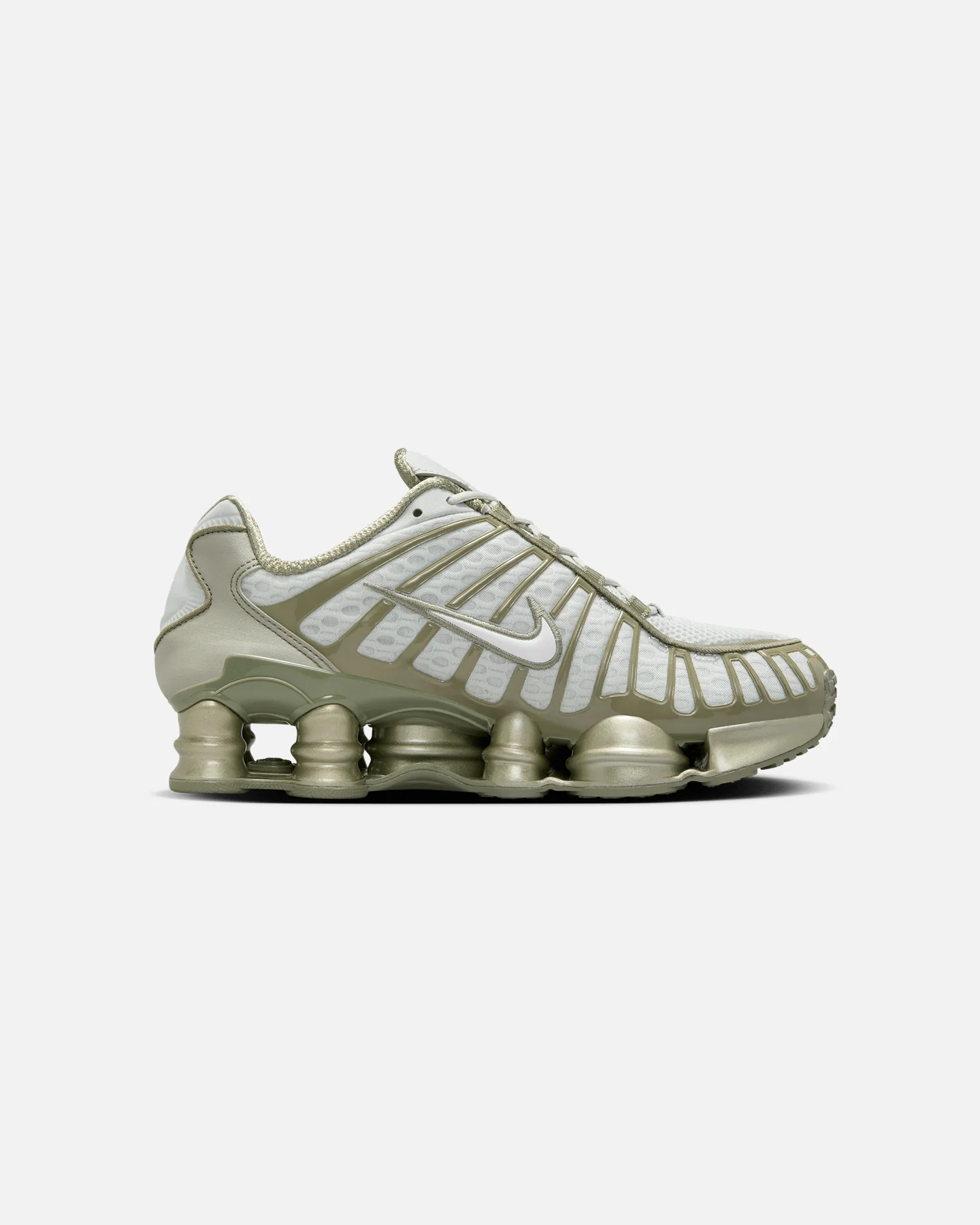 Nike Women's Shox TL "Light Army" Silver/White-Light Army - Image 4