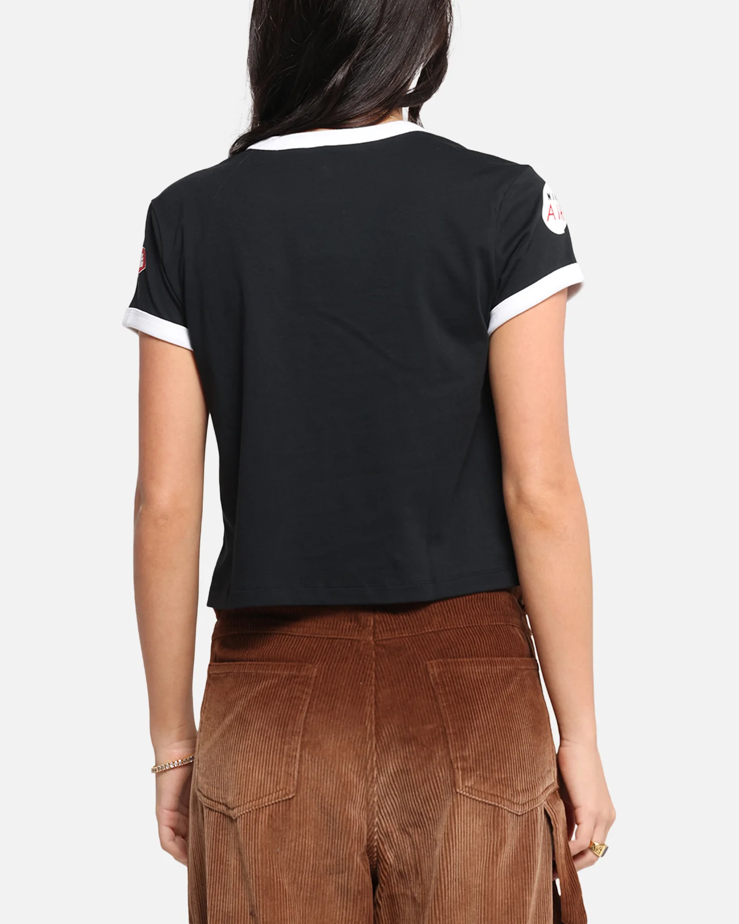 Nike Women's Sportswear Club Moto T-Shirt Black - Image 3