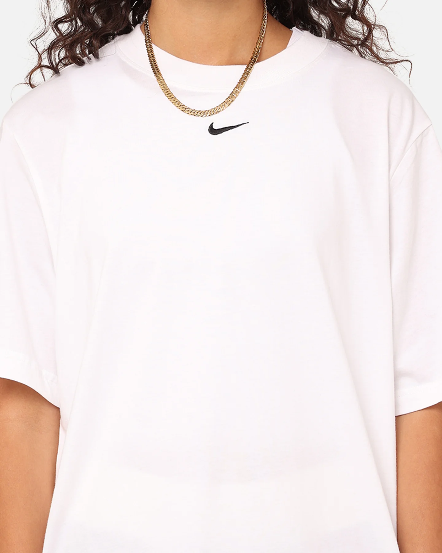Nike Women's Sportswear Essentials T-Shirt White/Black - Image 3