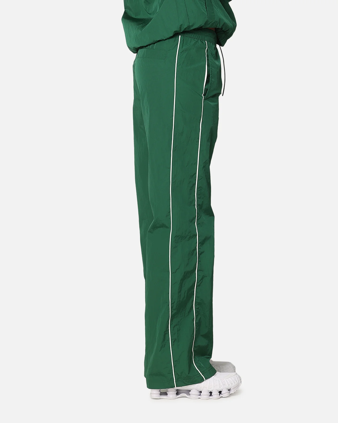 Nike Women's Sportswear High-Waisted Woven Open-Hem Pants Gorge Green/Sail - Image 5