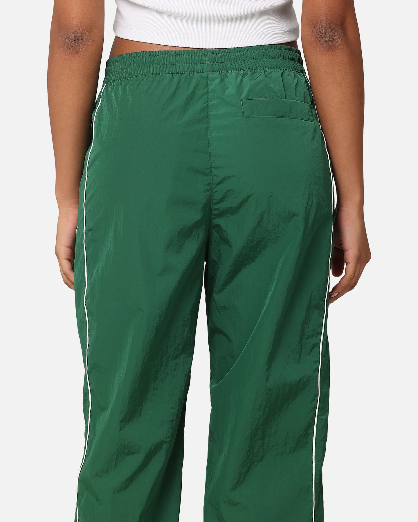 Nike Women's Sportswear High-Waisted Woven Open-Hem Pants Gorge Green/Sail - Image 8