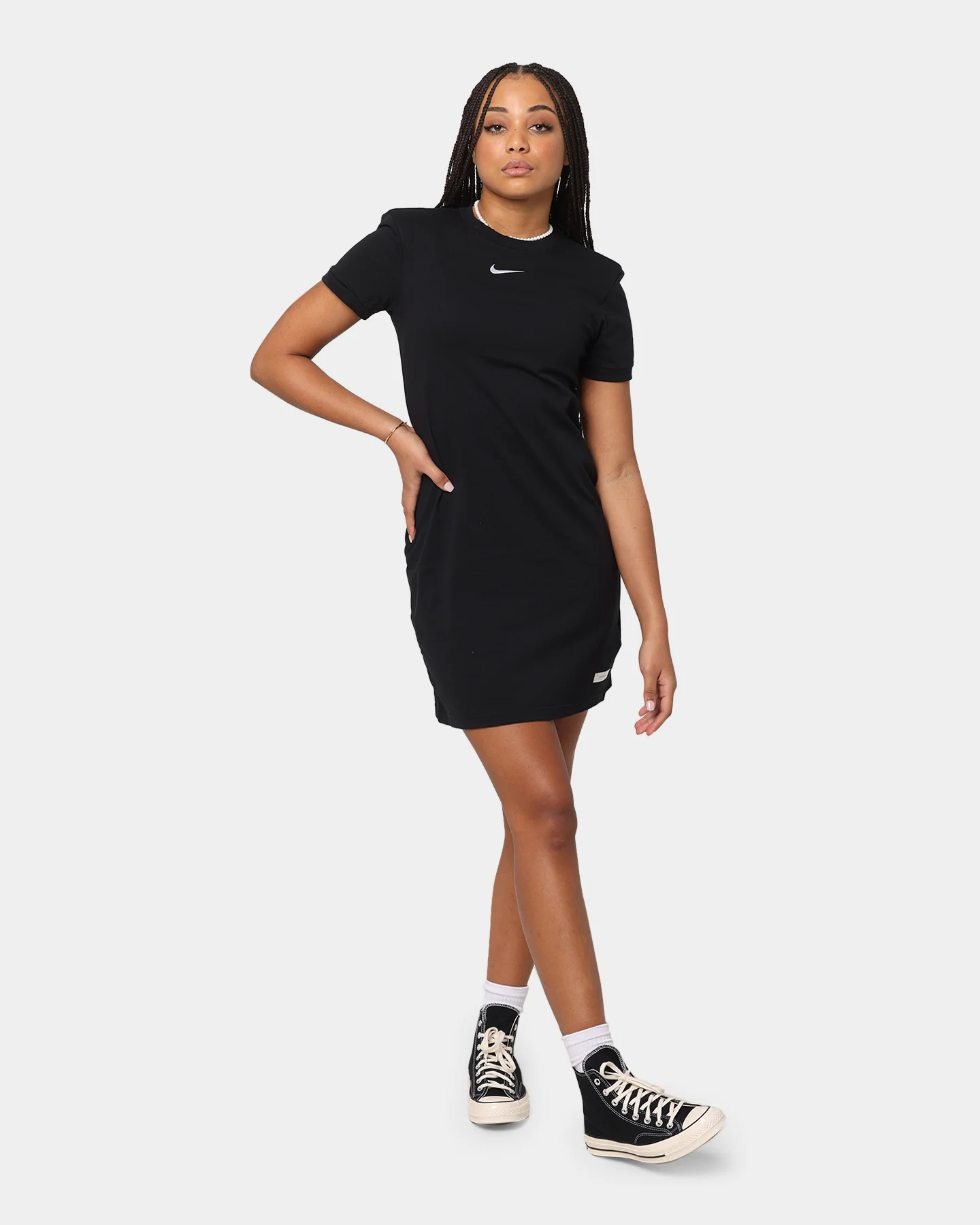 Nike Women's Sportswear Icon Clash Short Sleeve Dress Black - Image 2