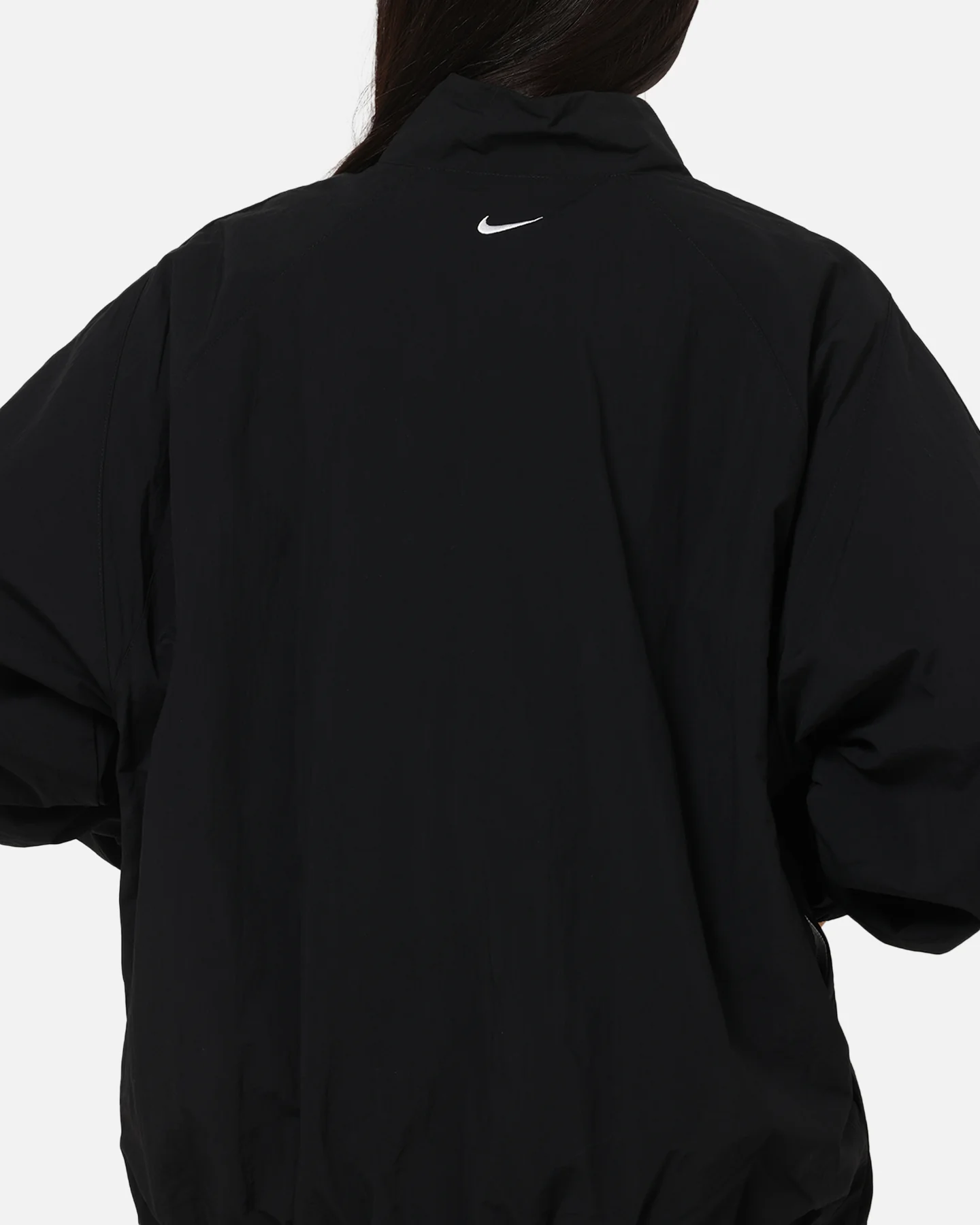 Nike Women's Sportswear Logo Oversized Track Jacket Black/Black/White - Image 6