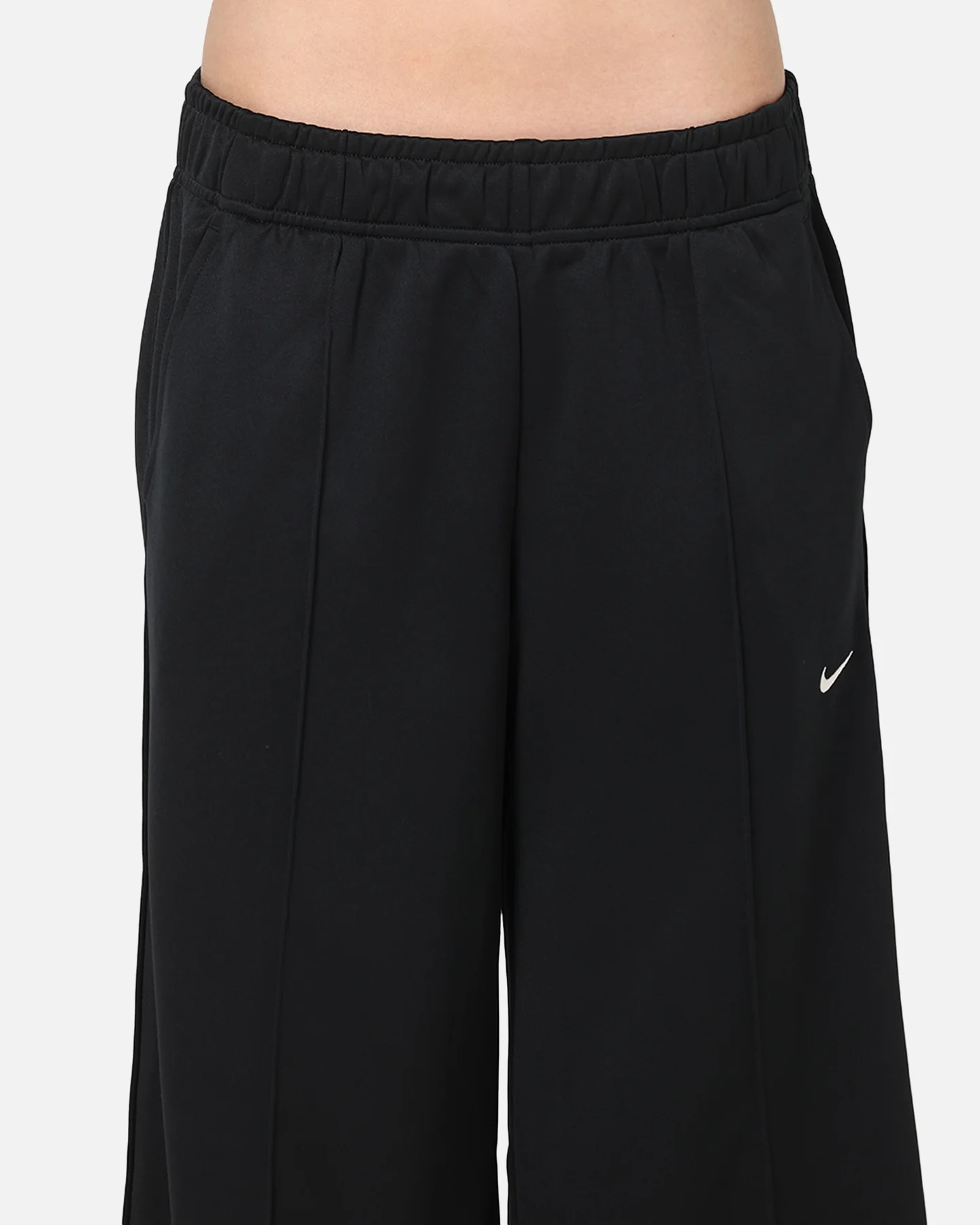 Nike Women's Sportswear Mid-Rise Wide-Leg Track Pants Black/Black/Sail - Image 7