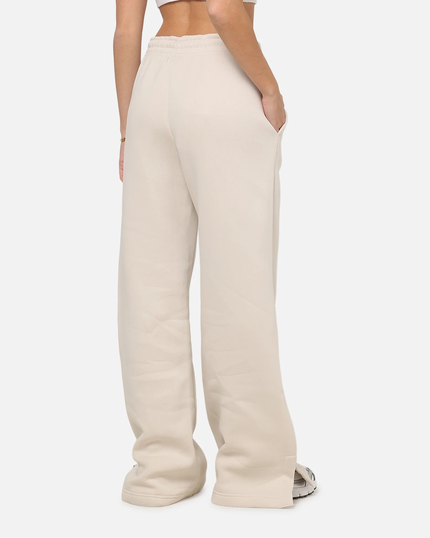 Nike Women's Sportswear Phoenix Fleece High Waisted Wide Leg Sweat Pants Lt Orewood Brown - Image 5