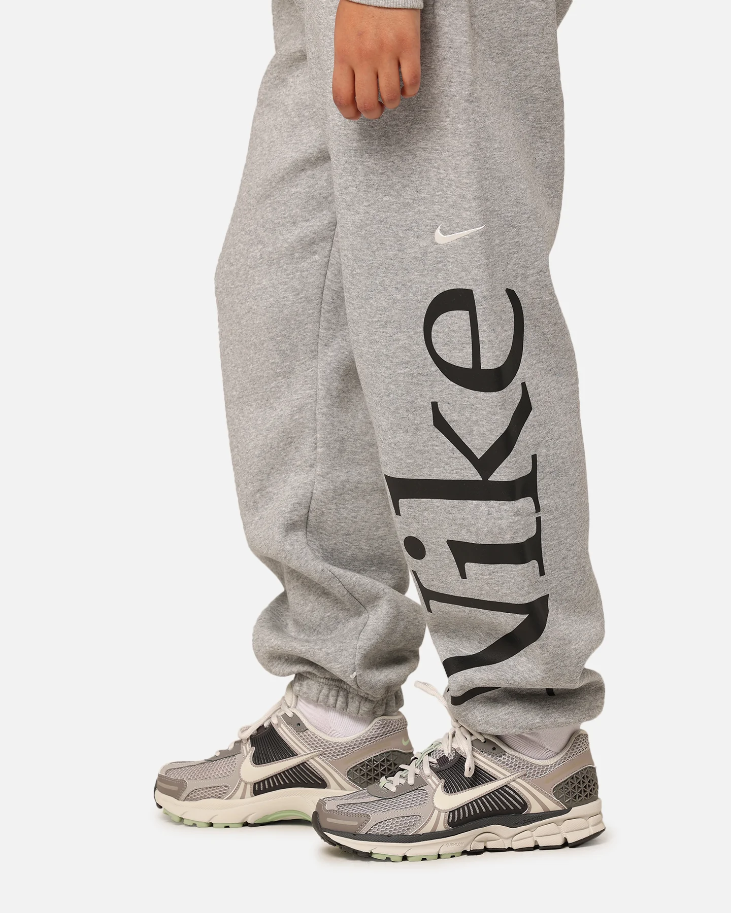 Nike Women's Sportswear Phoenix Fleece Oversized Logo Sweatpants Dark Grey Heather - Image 3