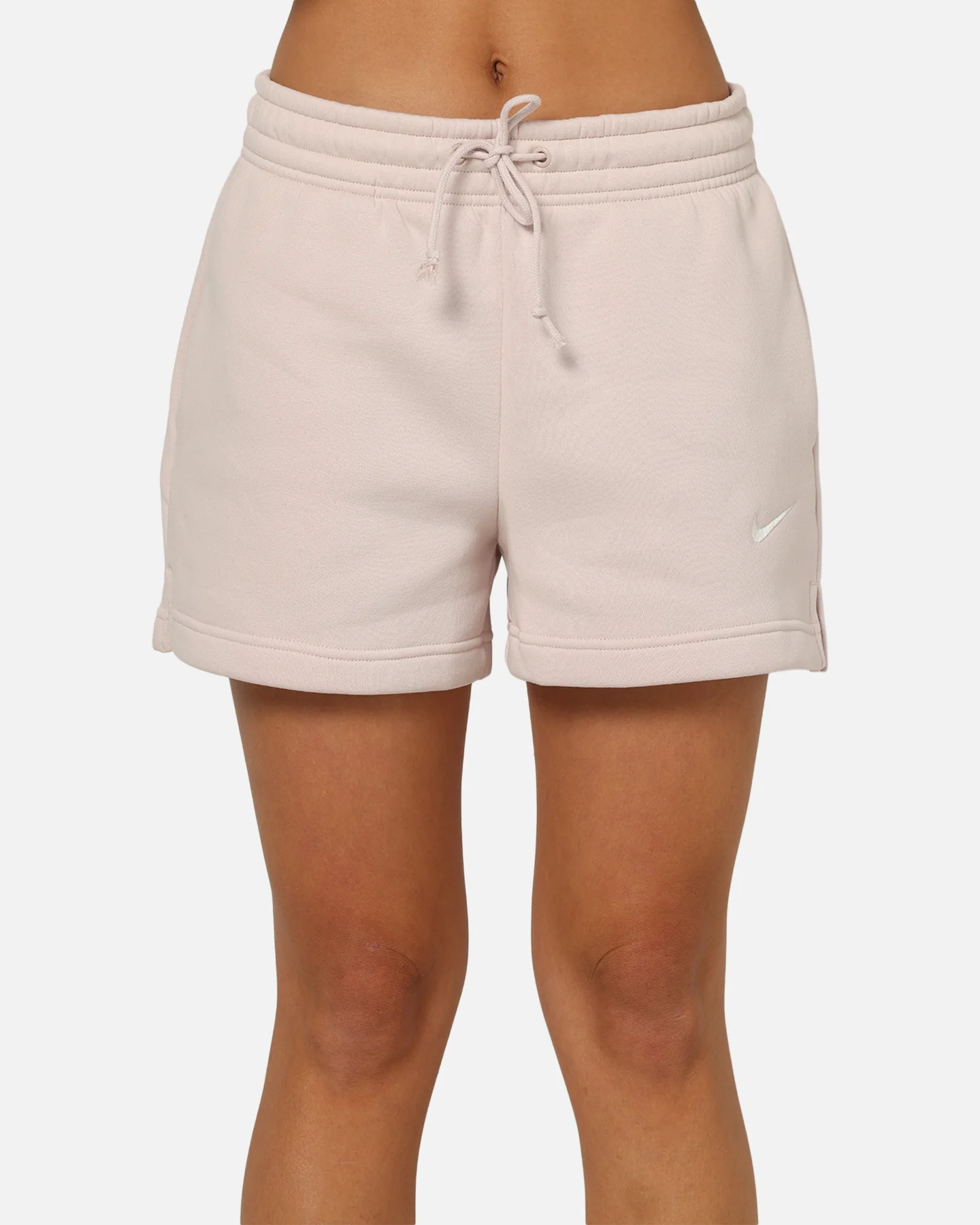 Nike Women's Sportswear Phoenix Fleece Shorts Pink/White - Image 7