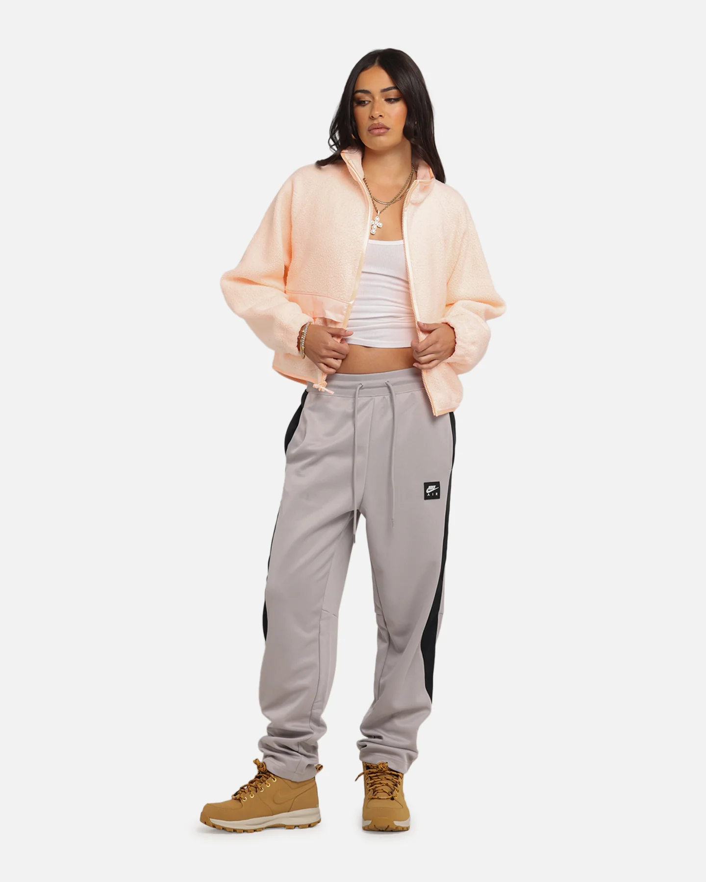 Nike Women's Sportswear Sherpa Jacket Crimson - Image 2