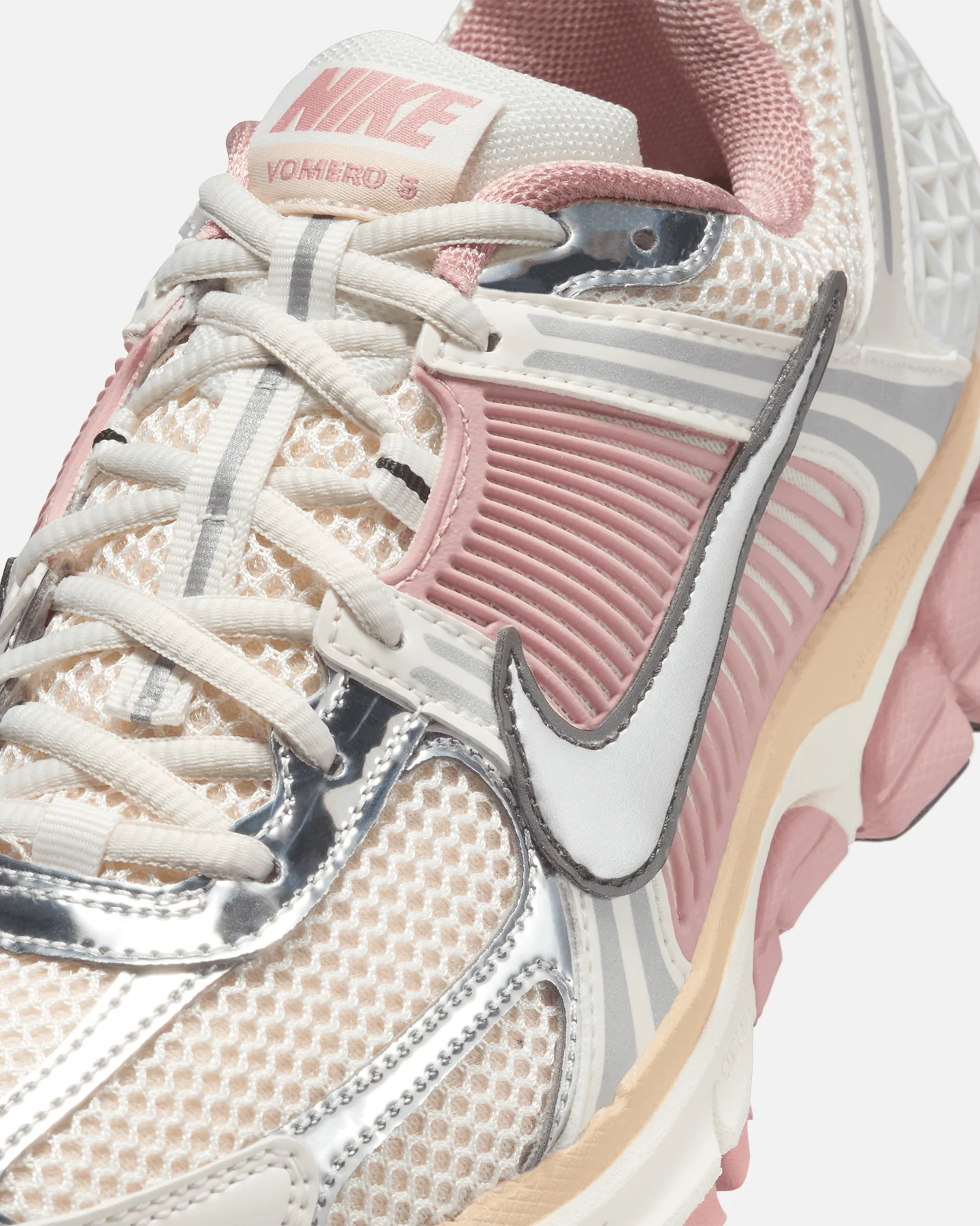 Nike Women's Zoom Vomero 5 Sail/Sail/Pearl White-Particle Pink - Image 6