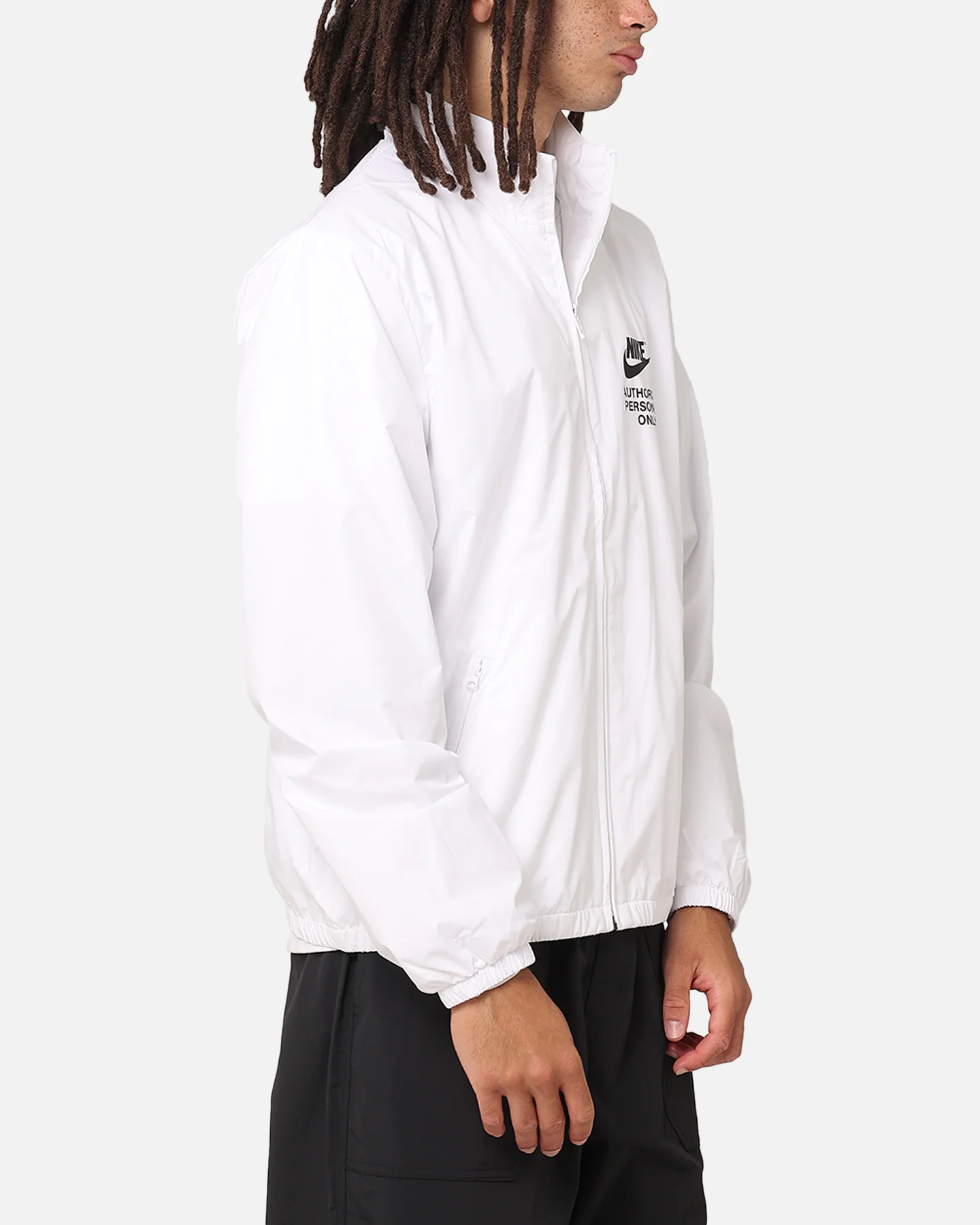 Nike Woven Full Zip Jacket White/White/Black - Image 5