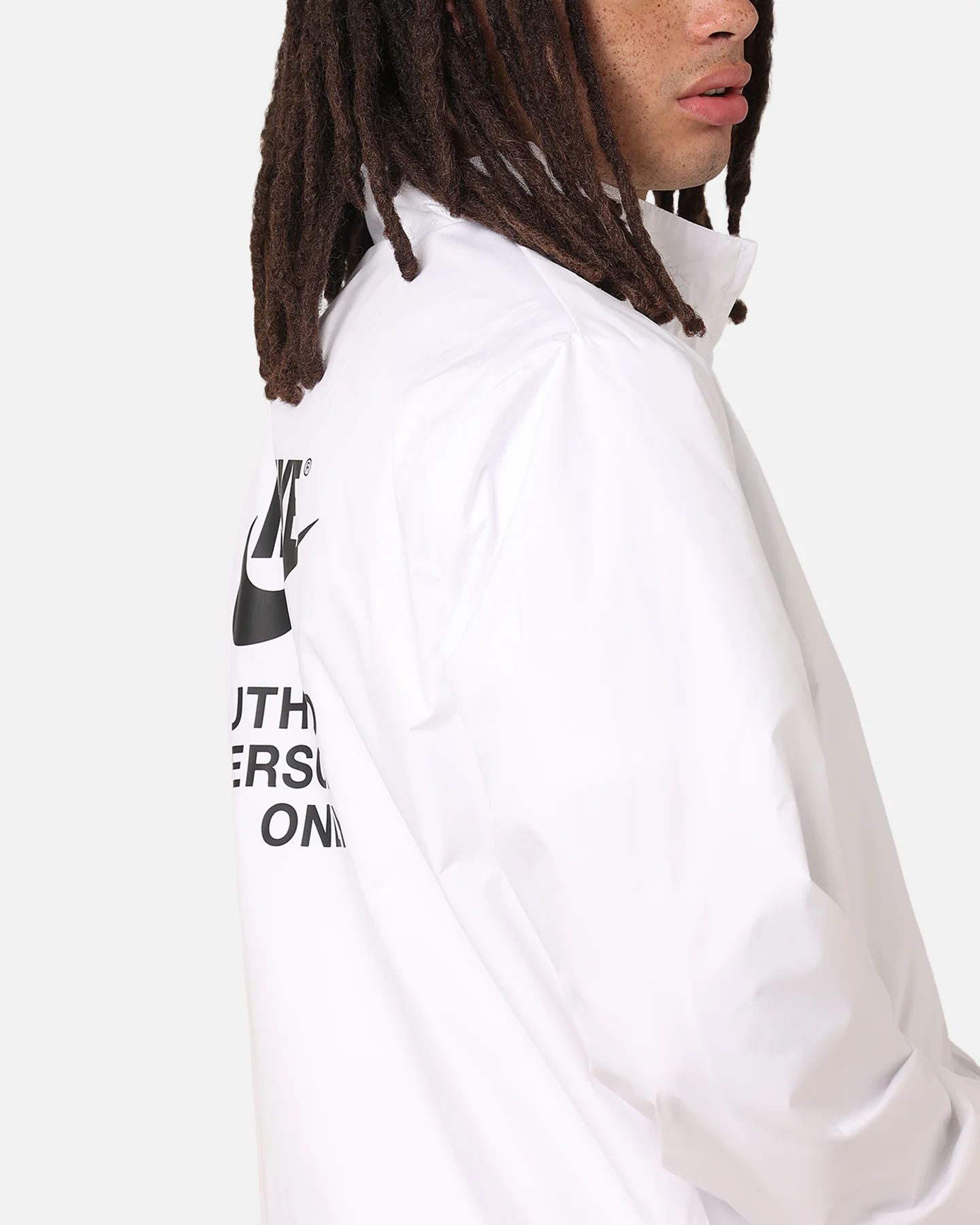 Nike Woven Full Zip Jacket White/White/Black - Image 8