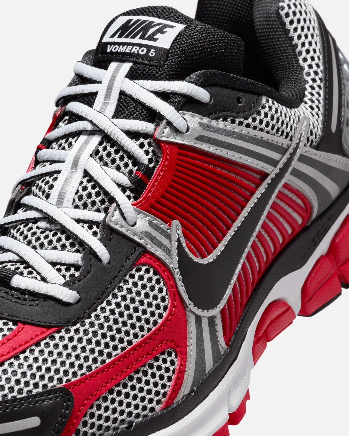 Nike Zoom Vomero 5 Metallic Silver/Black-University Red - Image 6