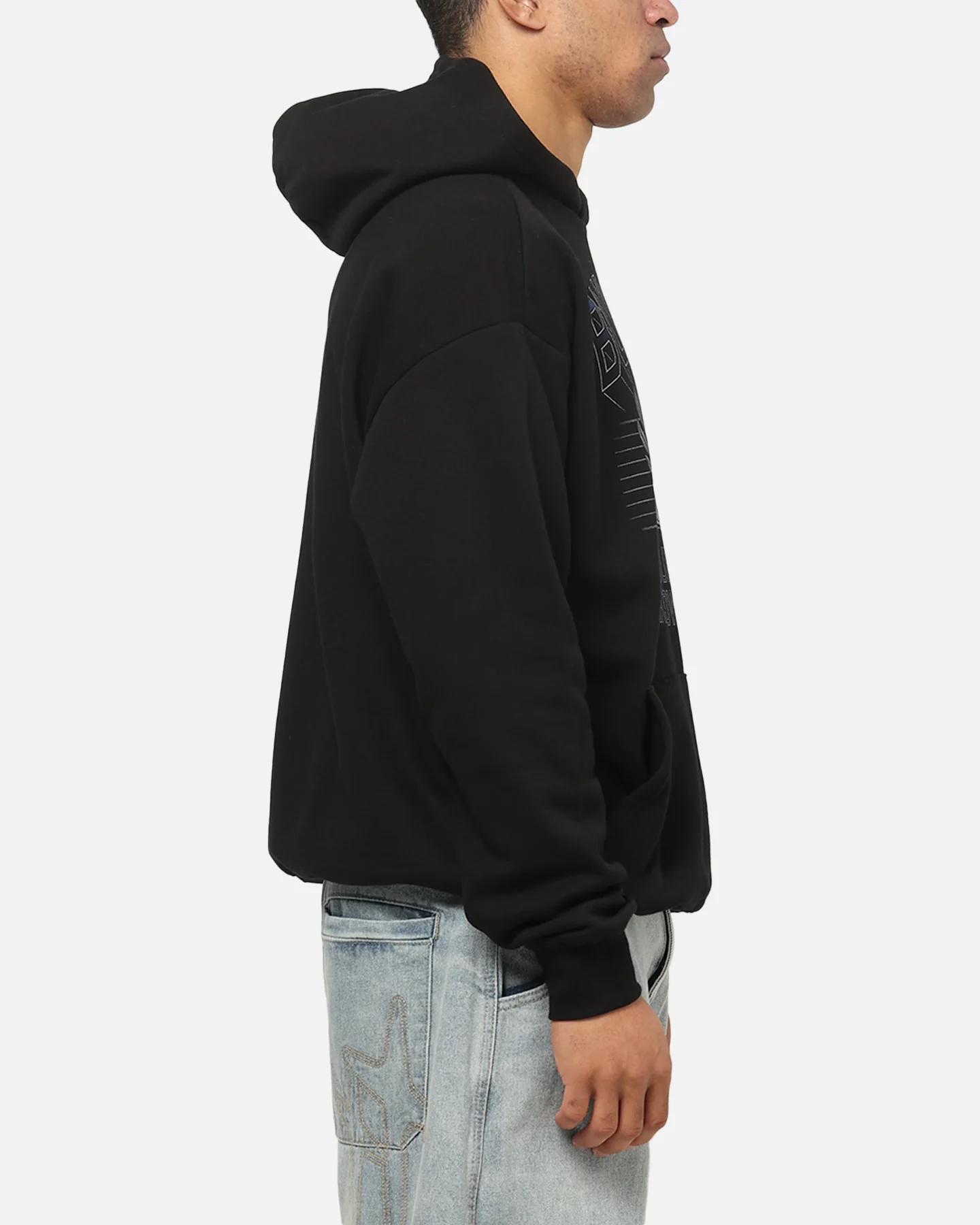 Bleacher Athletic Canterbury-Bankstown Bulldogs NRL Adult Club Wreath Hoodie Black - Image 4