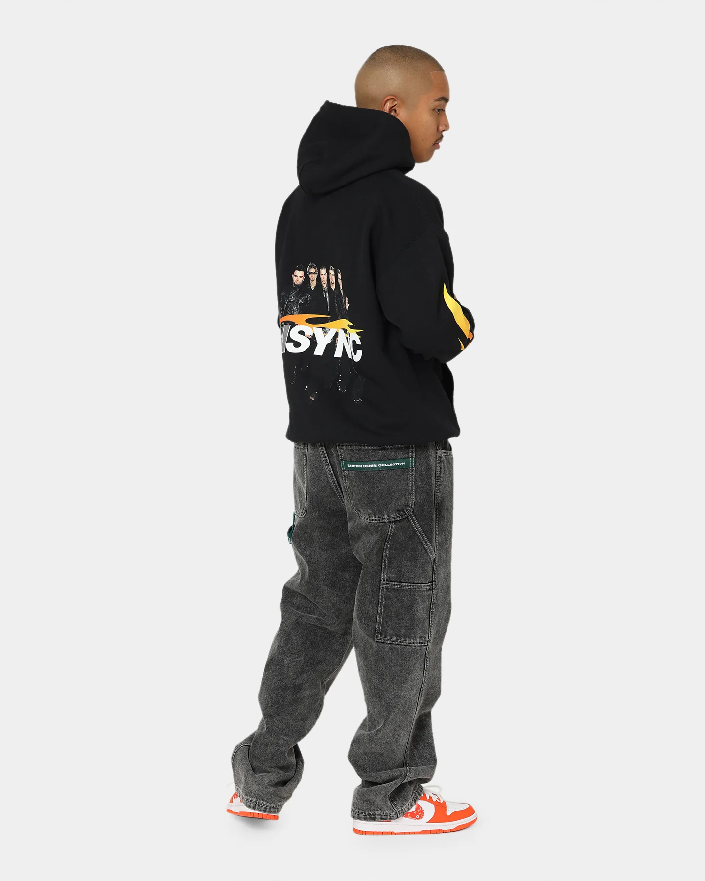 NSYNC Flame Photo Hoodie Black - Image 3