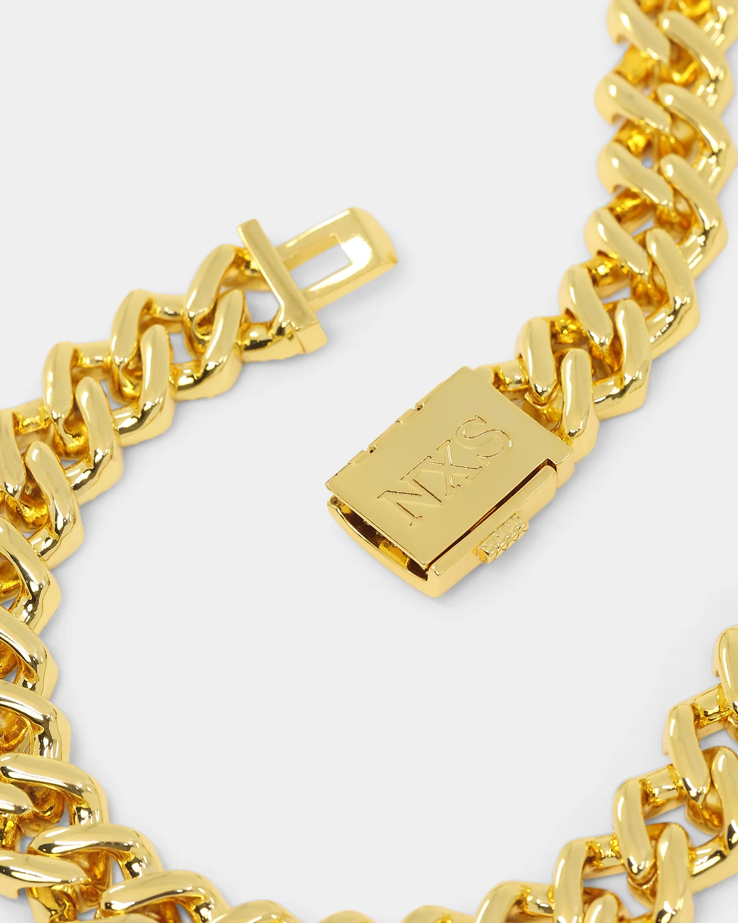 NXS 18" 14mm Iced Interlink Chain Iced Gold - Image 8