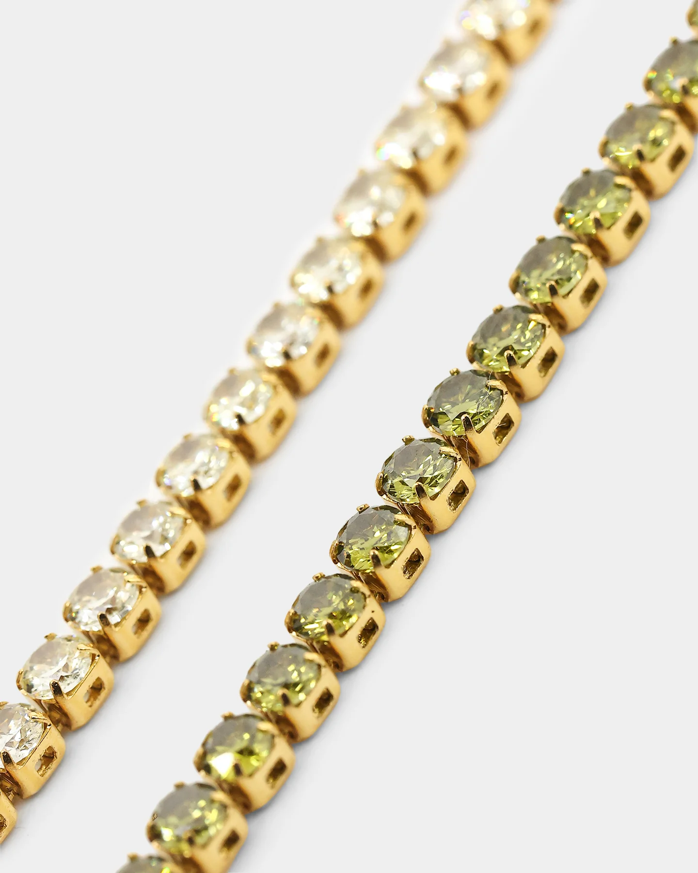 NXS 3mm Tennis Gradient Bracelet Green/Gold - Image 6
