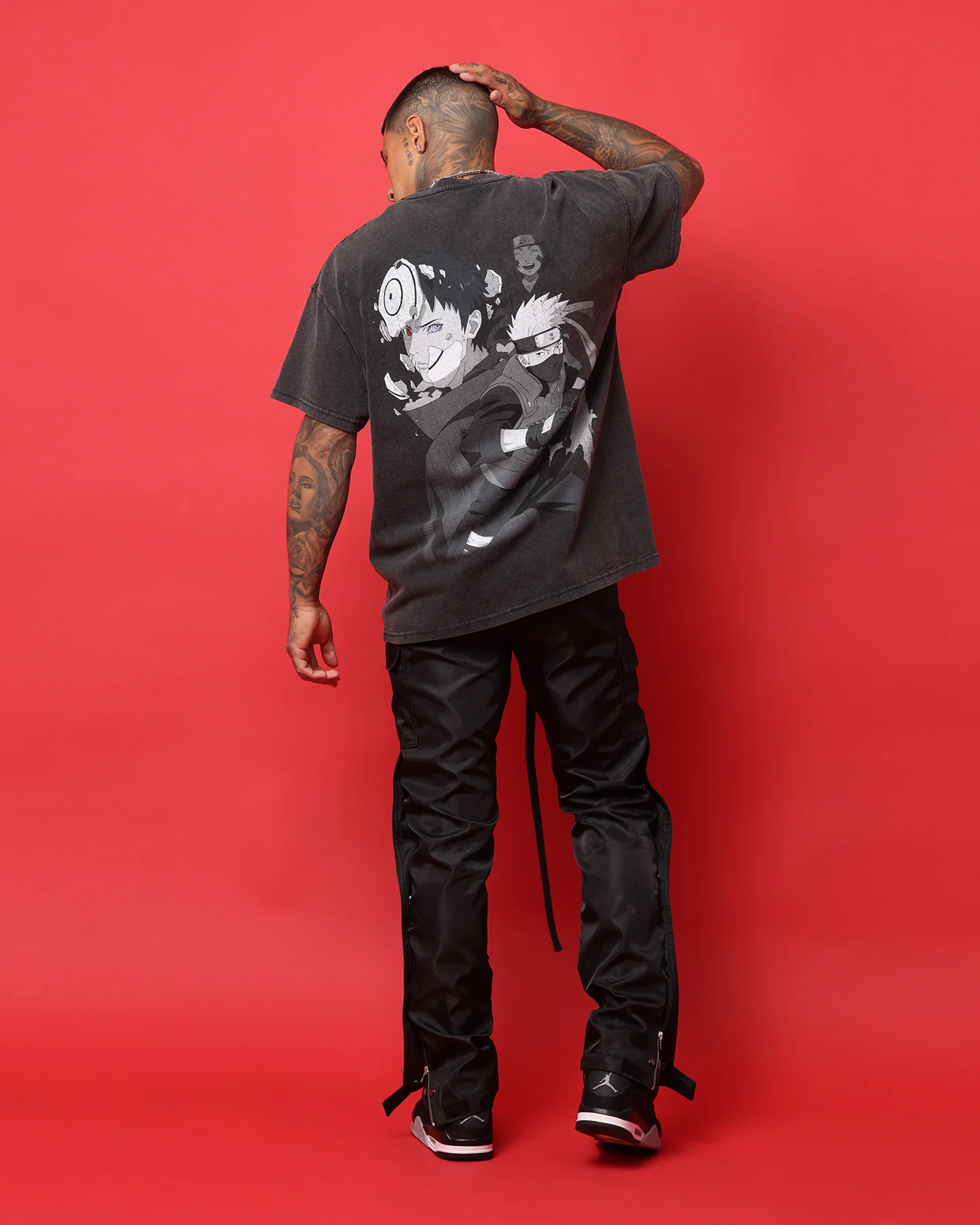 Goat Crew X Naruto Obito Heavyweight Vintage T-Shirt Vintage Black - Image 8