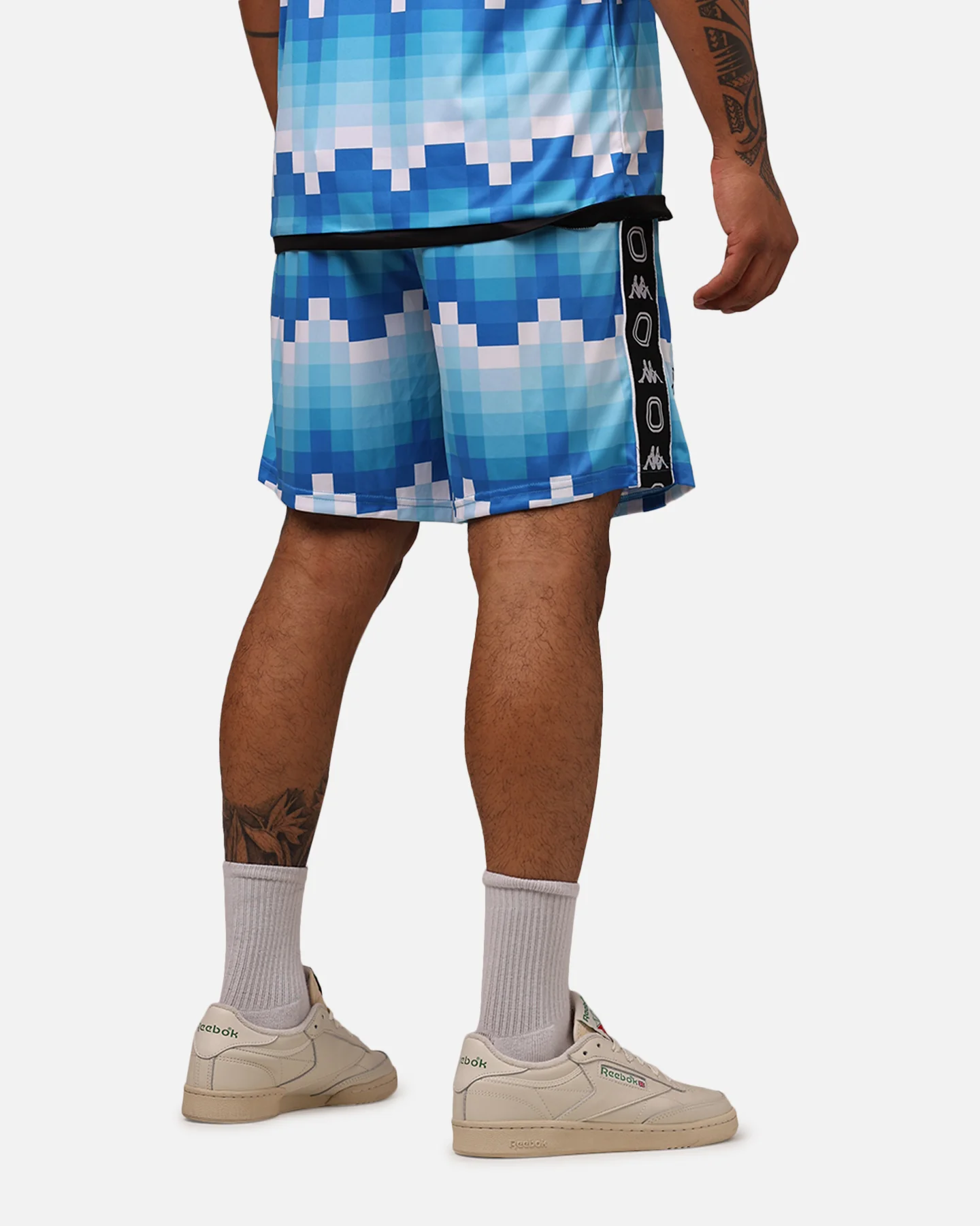 Overtime X Kappa Brooklyn Shorts Blue - Image 3