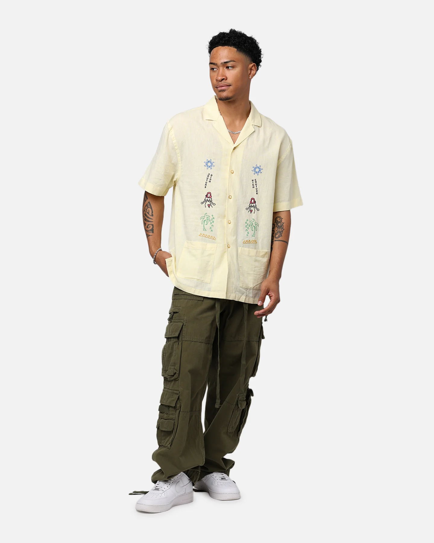 Pas De Mer Postcard Shirt Light Yellow - Image 3