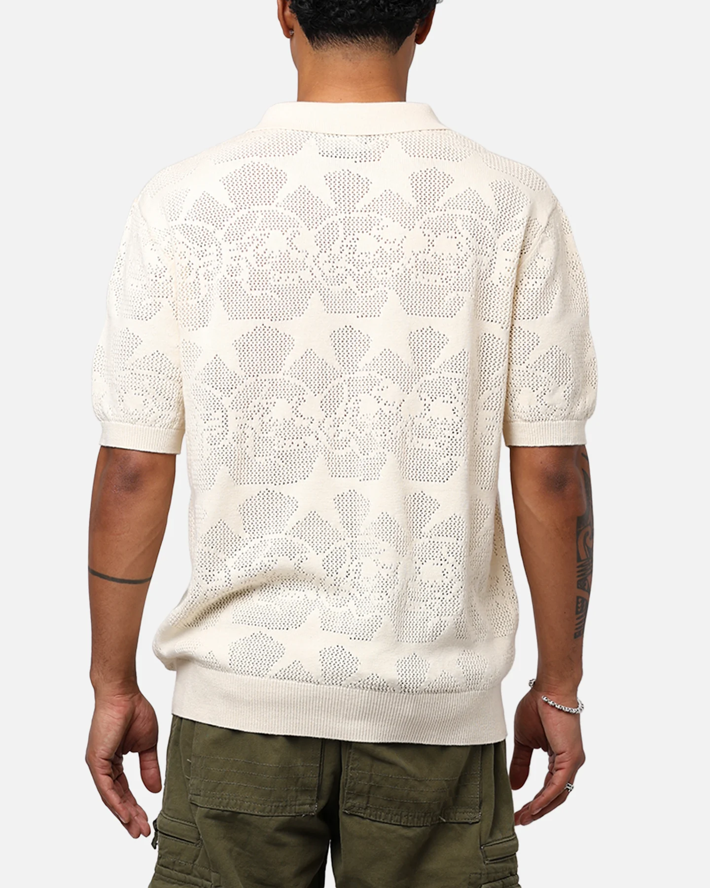 Pas De Mer Skulls Polo Sweater Shirt Sand - Image 2
