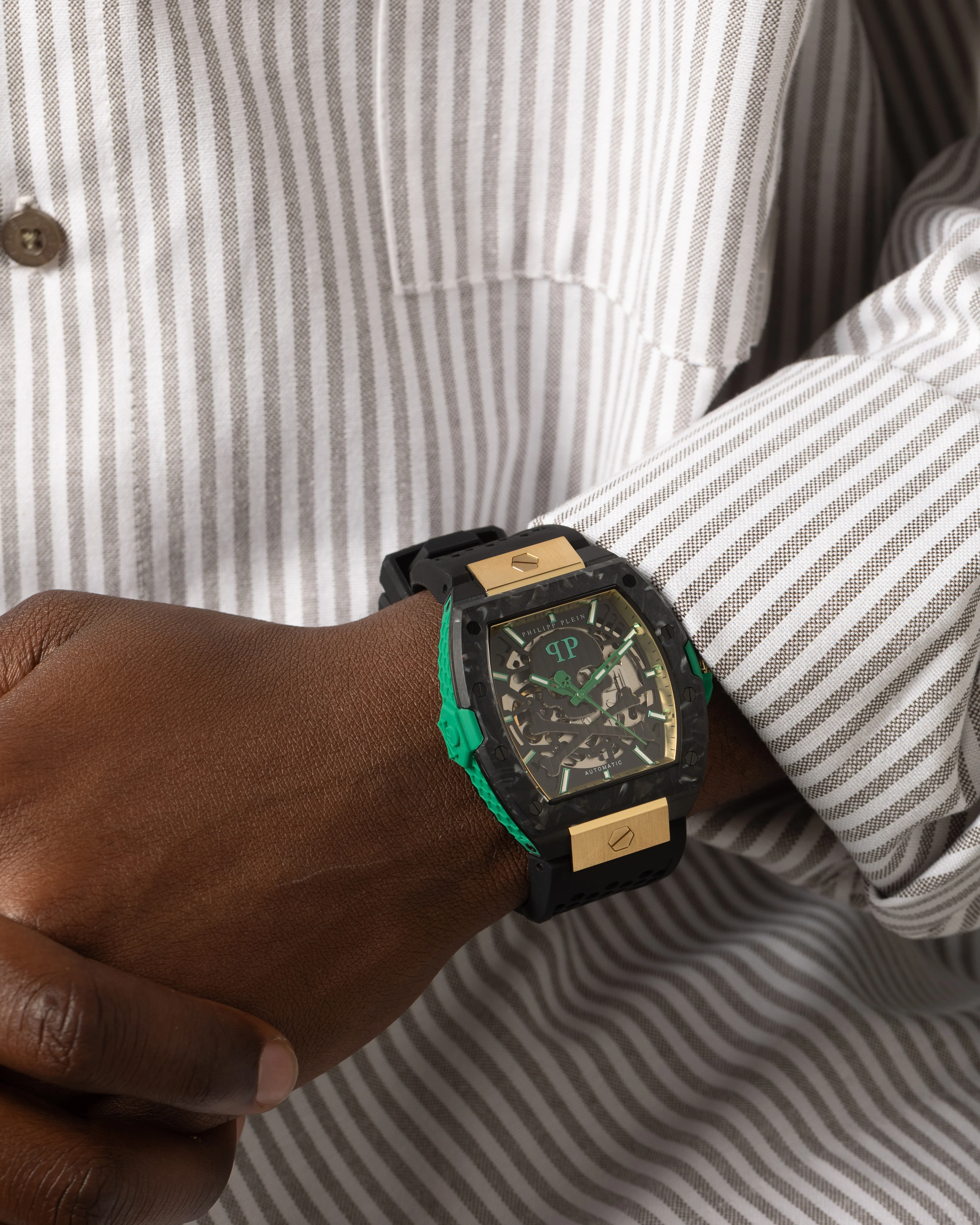 Philipp Plein The Skeleton Auto Watch Black - Image 2