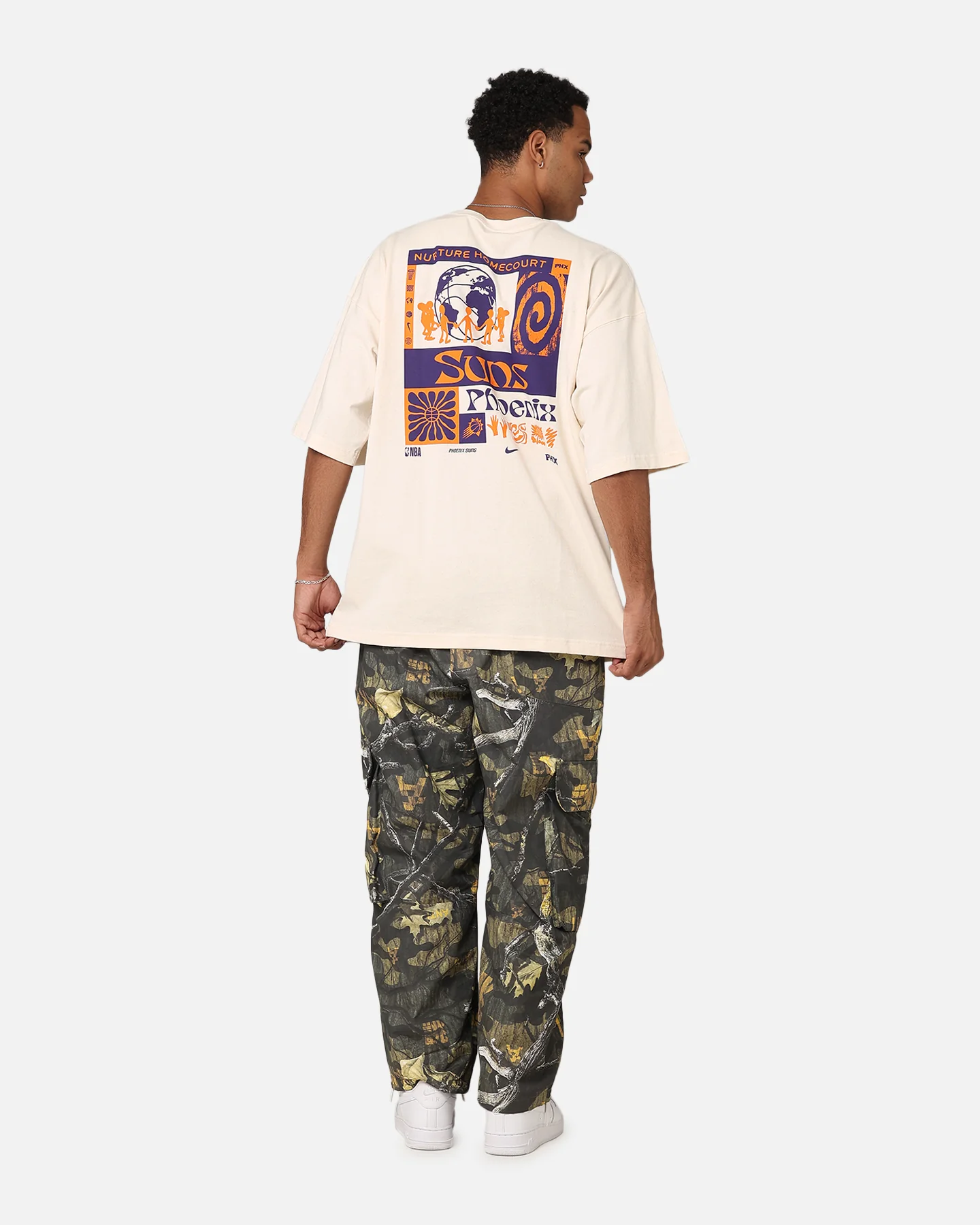 Phoenix Suns Heat NBA Courtside Oversized T-Shirt Pure - Image 4