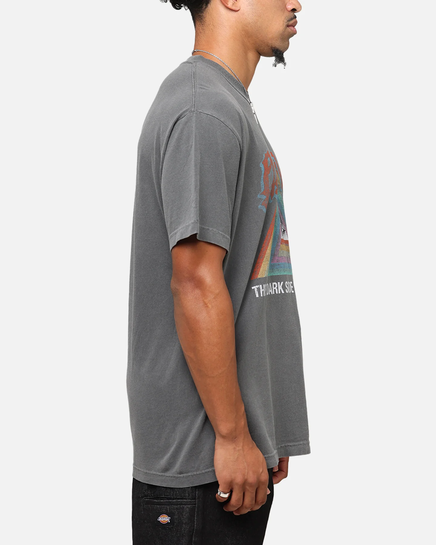 Pink Floyd Dark Side Rainbow T-Shirt Faded Black - Image 4