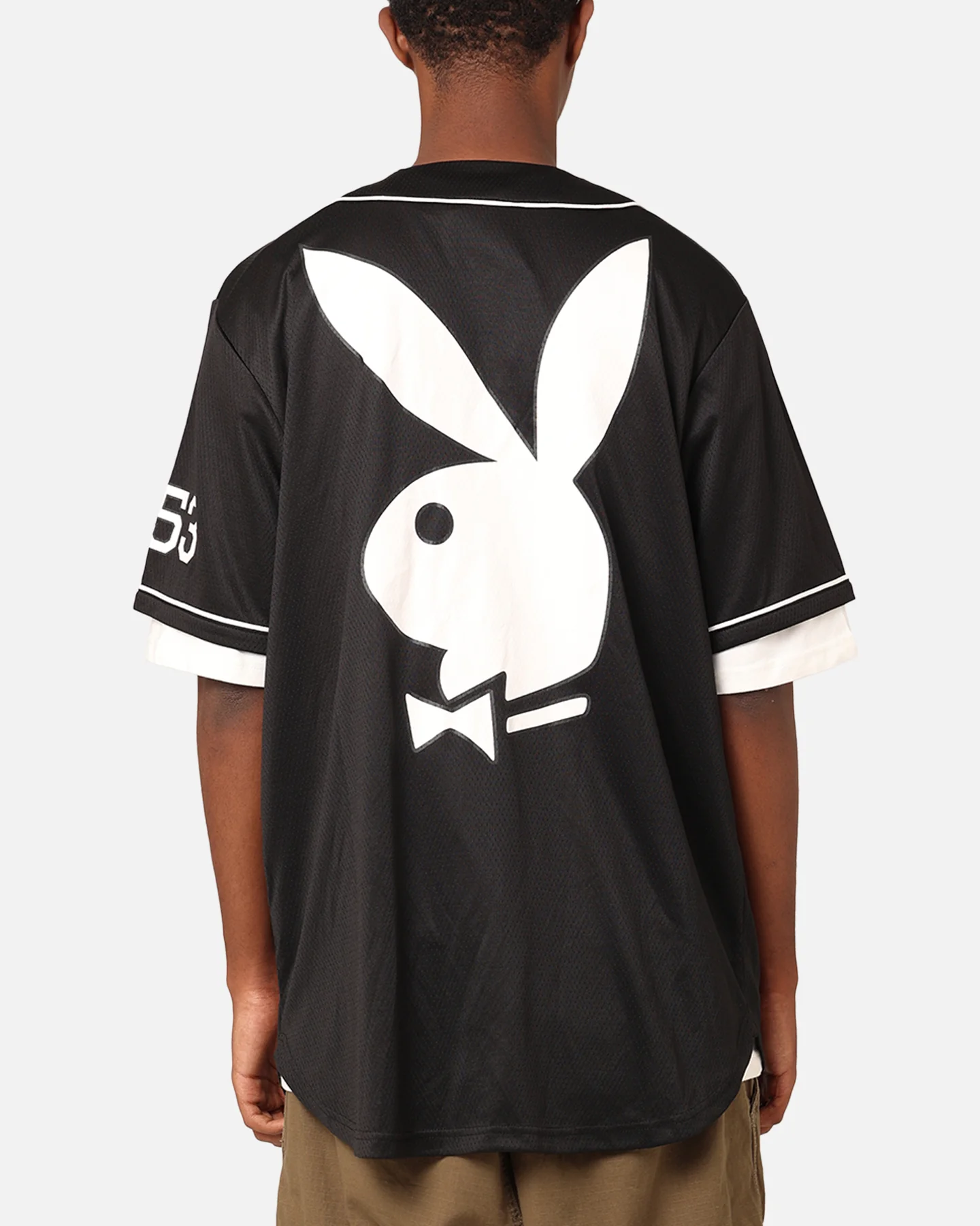 Playboy Bunny Baseball Jersey Black - Image 2